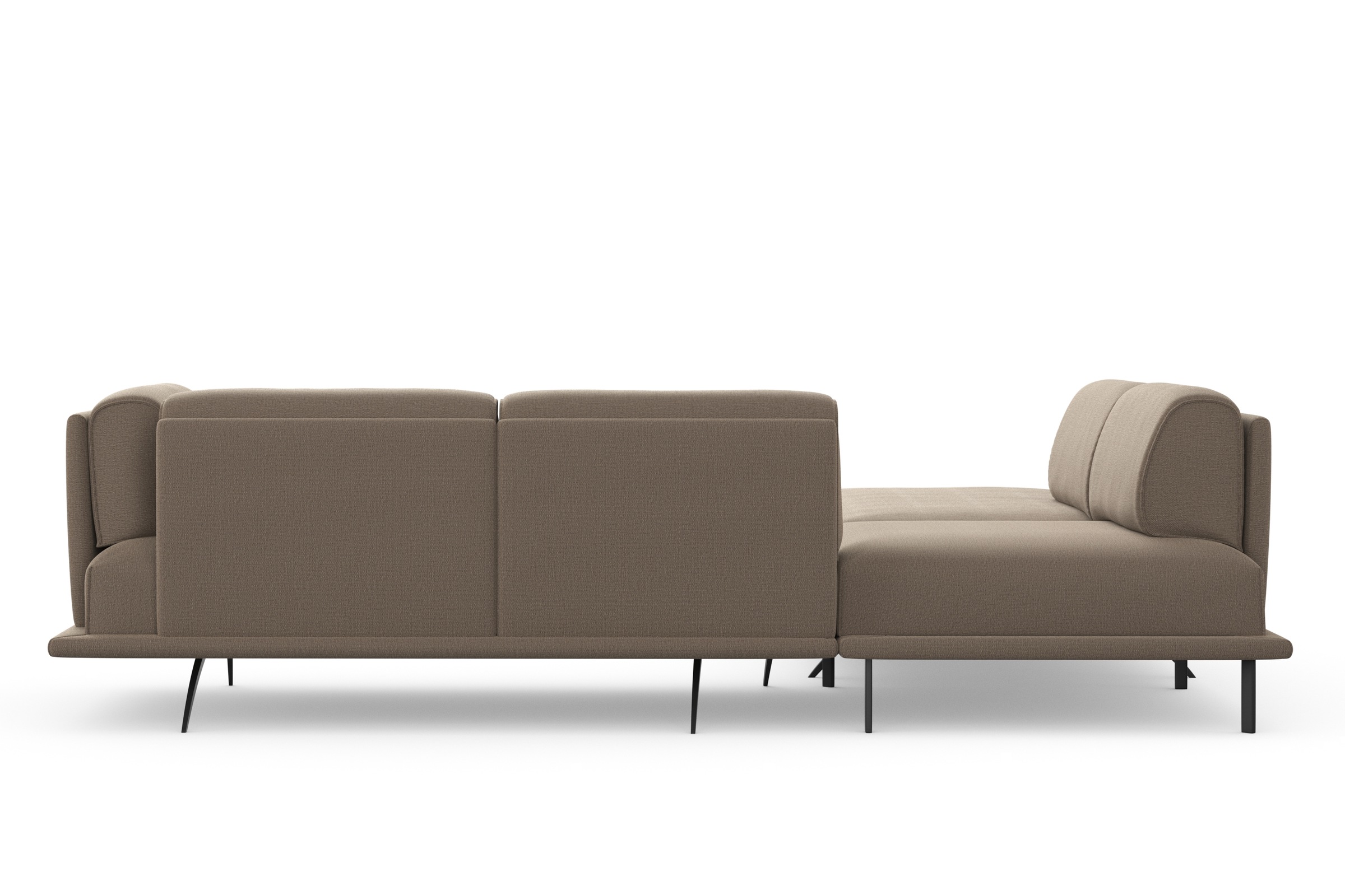 machalke® Ecksofa »benito, L-Form«, mit bezogenem Sockel