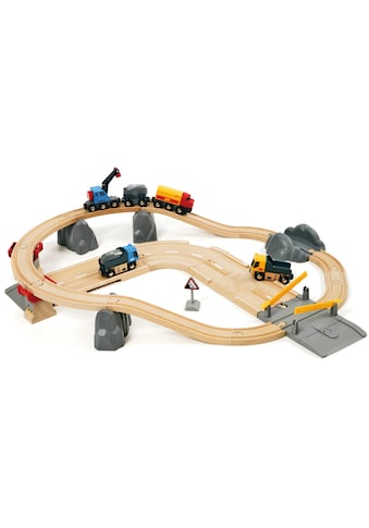 Spielzeug-Eisenbahn »BRIO® WORLD, Straßen & Schienen Steinverlade Set«, (Set)