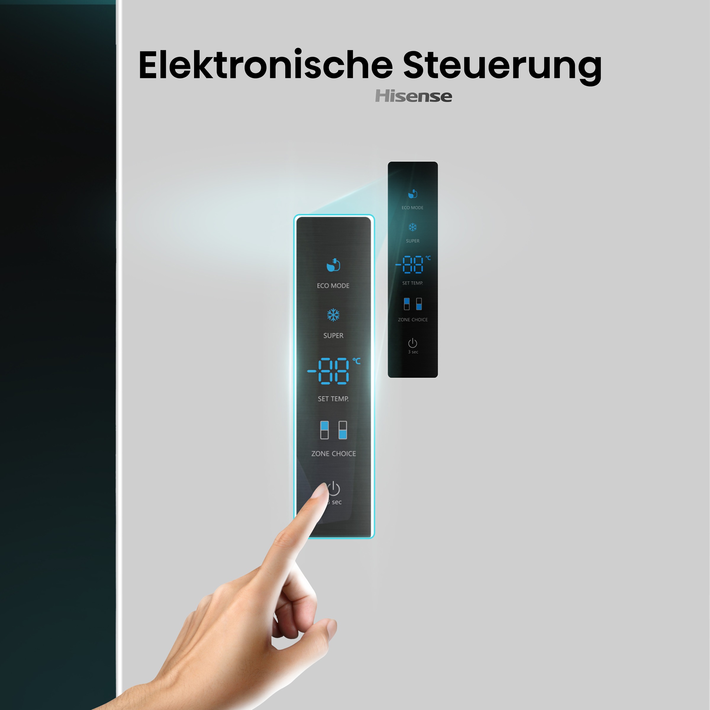 Hisense Kühl-/Gefrierkombination »RB390N4C«, RB390N4CWD, 186 cm hoch, 59,5 cm breit, Außen-Display