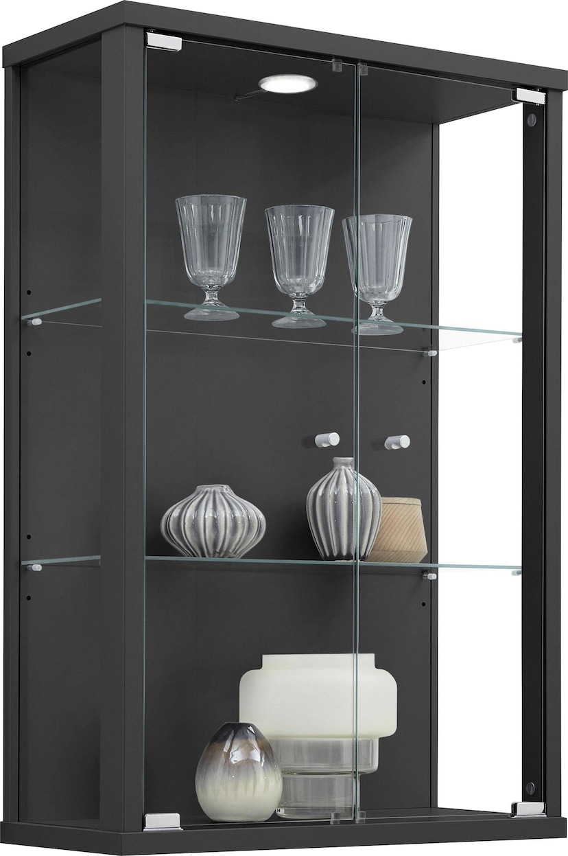 ACTONA Metallrahmen, x B: Glastüren 185,6 77 GROUP Einlegeböden, bestellen und Glasvitrine, mit 4 cm online H: