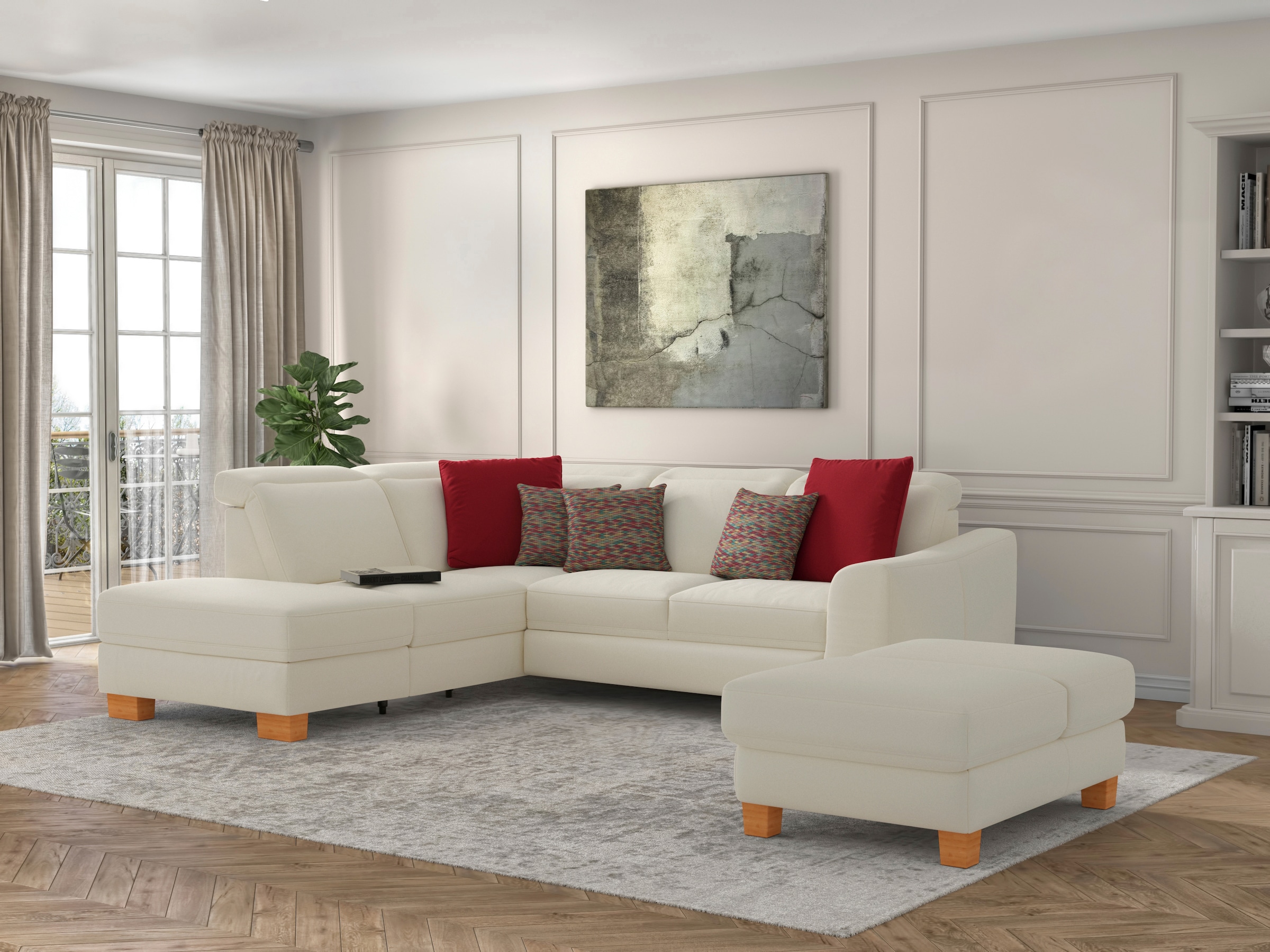 sit&more Ecksofa »Dundee L-Form«, mit Federkern und Massivholzfüßen, wahlwe günstig online kaufen