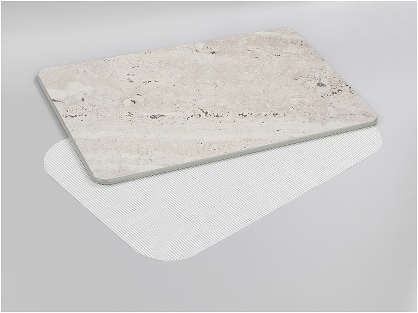 WENKO Badematte »Modell Puna«, schnell trocknend, rutschfest, stark wasserabsorbierend, aus Kieselgur