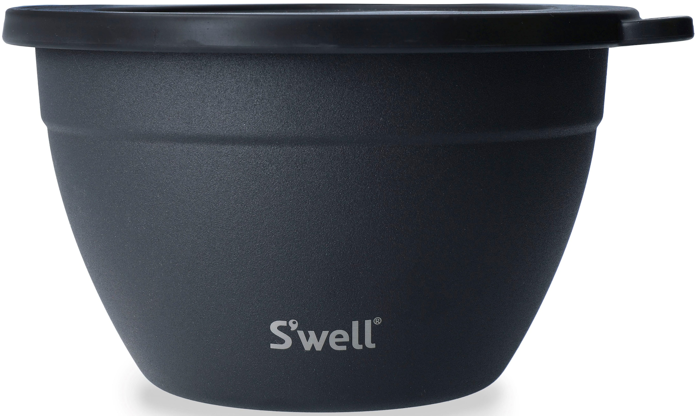 S'well Salatschüssel »S'well Onyx Salad Bowl Kit, 1.9L«, 3 tlg., aus Edelstahl, Therma-S'well®-Technologie, vakuumisolierten Außenschale