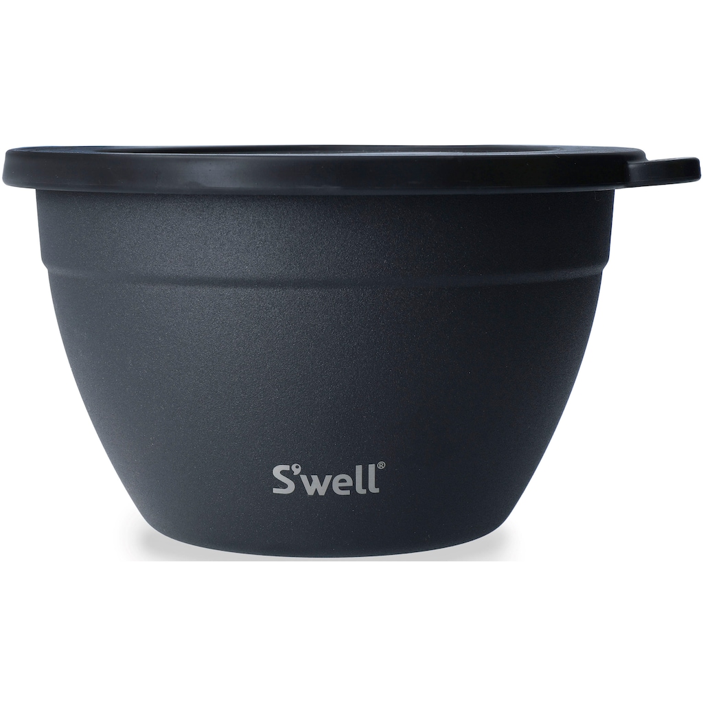 S'well Salatschüssel »S'well Onyx Salad Bowl Kit, 1.9L«, 3 tlg., aus Edelstahl