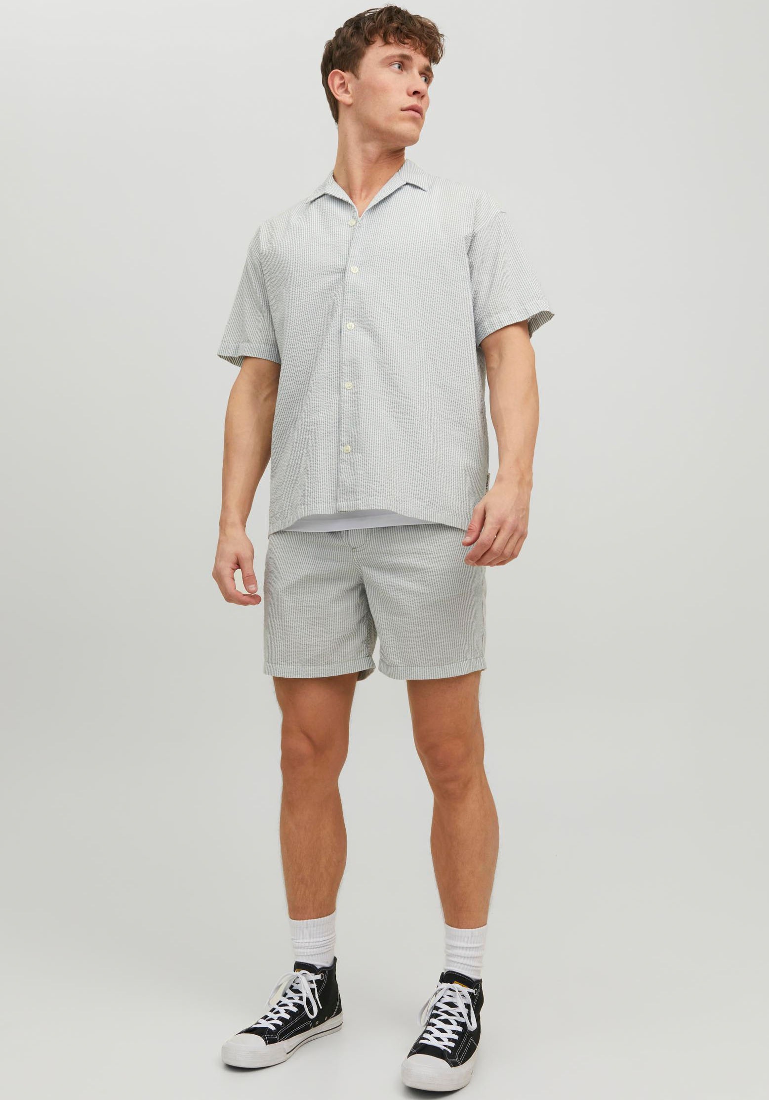 5. Bild von Jack & Jones Sweatshorts »JPSTJEFF JJJOGGER SEERSUCKER DEK SN«