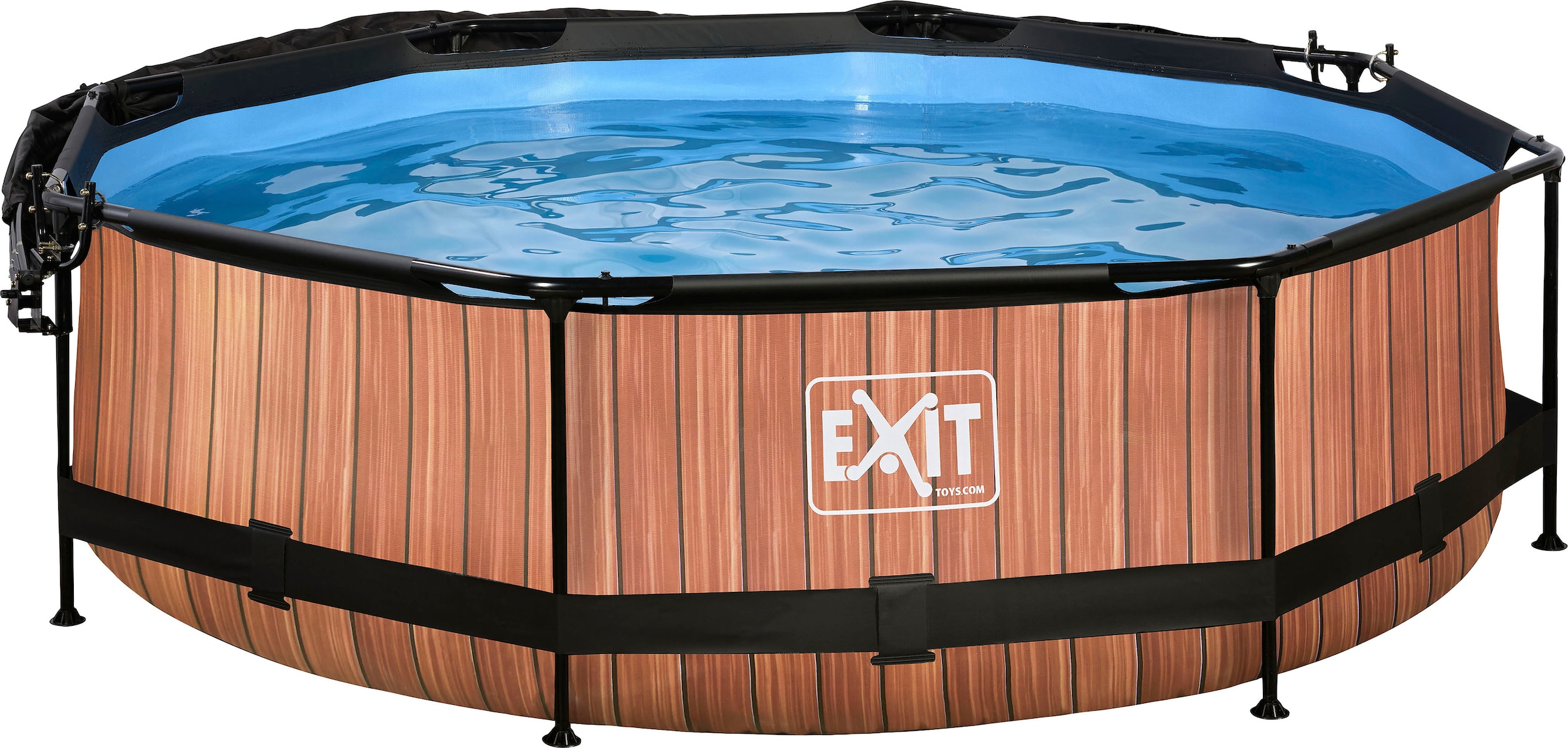 EXIT Framepool »inkl. Sonnensegel«, (Set, 4 tlg.), ØxH: 300x76 cm, mit Kartuschenfilterpumpe und Sonnensegel