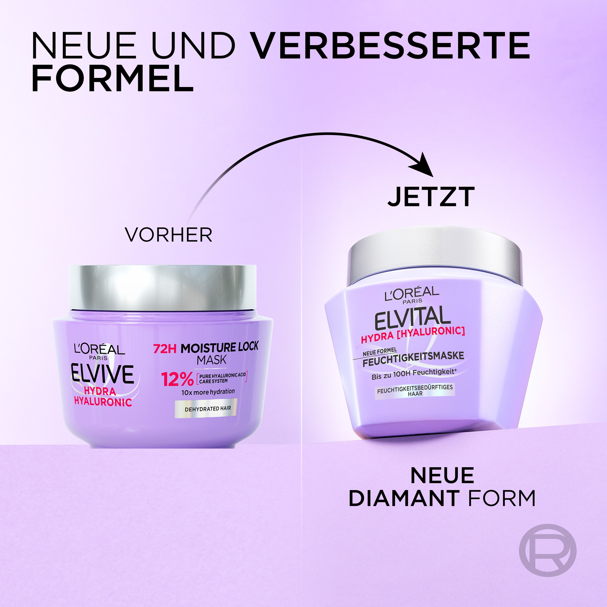 L'ORÉAL PARIS Haarmaske »ELVITAL HYDRA MASKE« für feuchtigkeitsbedürftiges Haaar