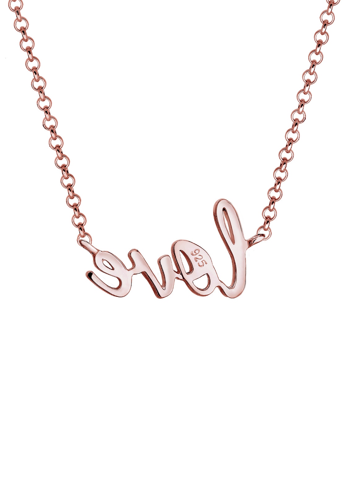 Elli Collierkettchen »Love Liebe Wording Kristalle 925 Silber«