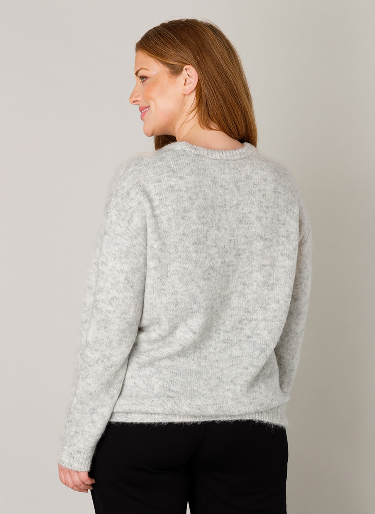 Base Level Curvy Strickpullover »Yanara« mit Wolle und Elasthan