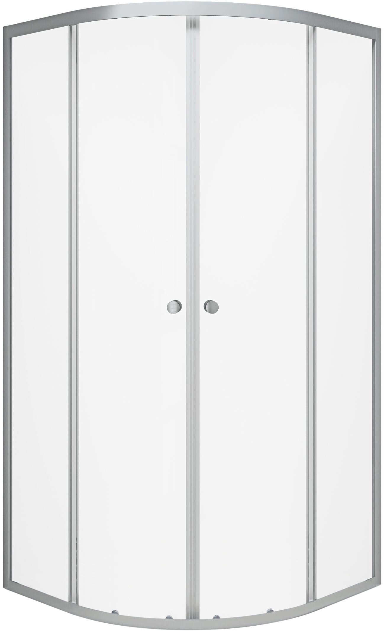Marwell Duschwand »Chrystal Round«, Dusche mit Aluminiumprofilen in silber matt, mit Schiebetür