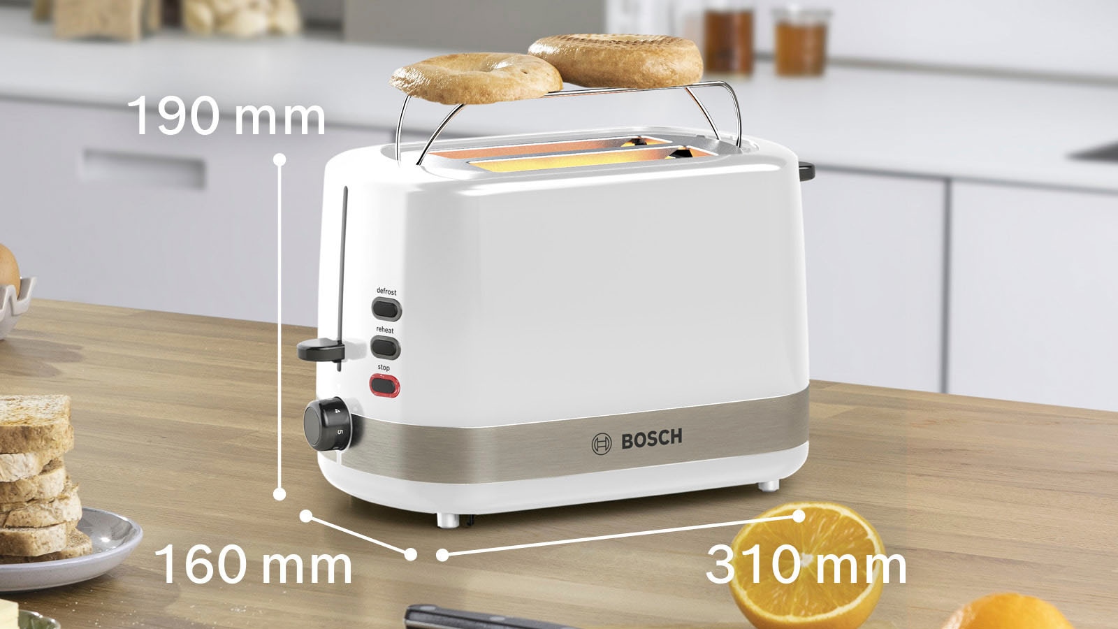 BOSCH Toaster »TAT6A511«, 2 Schlitze, für 2 Scheiben, 800 W online kaufen