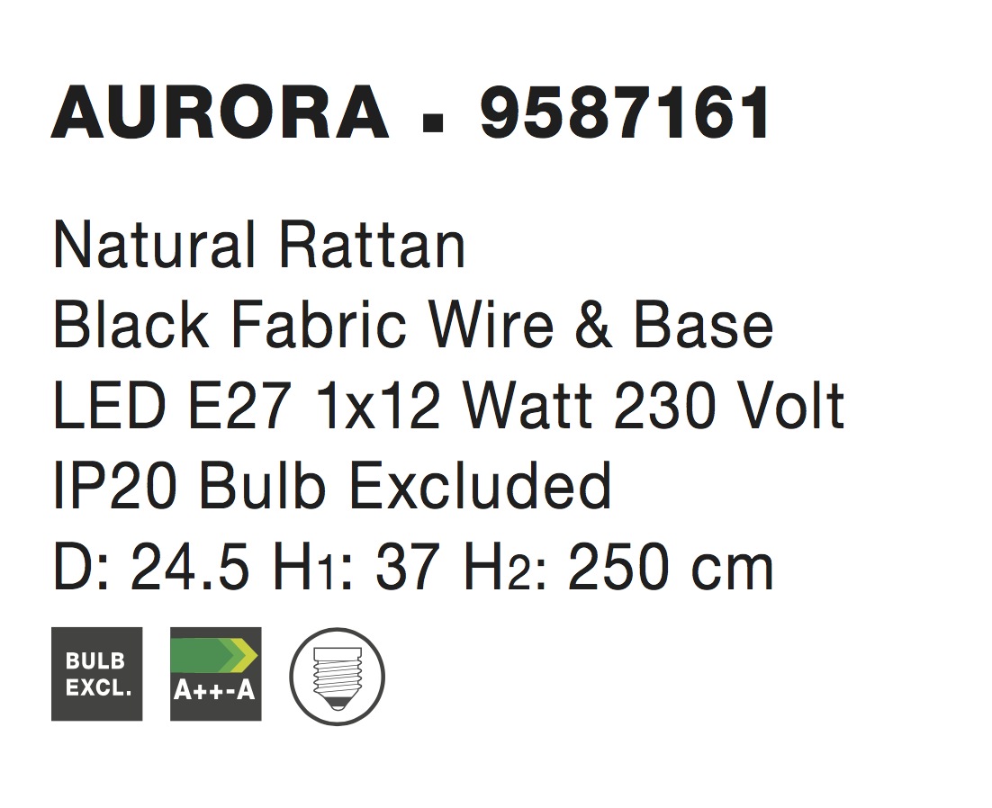 Nova Luce Hängeleuchten »AURORA«, 1 flammig, Leuchtmittel E27 | ohne Leuchtmittel, Ohne Leuchtmittel