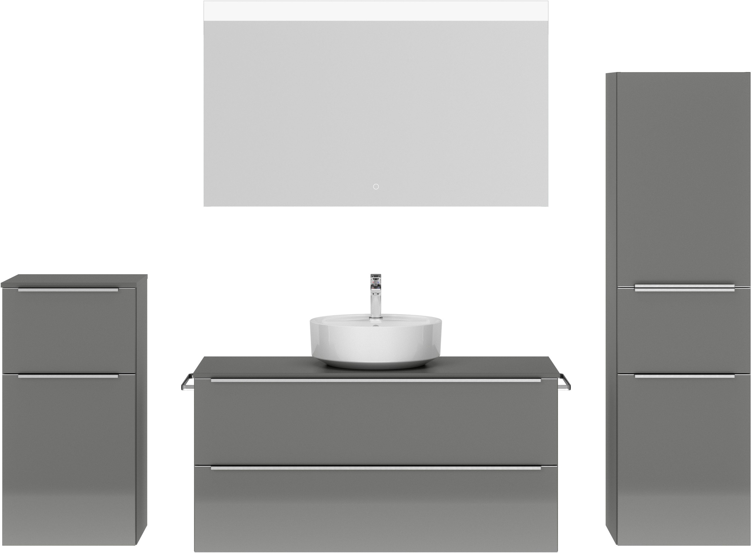 nobilia Badmöbel-Set "Alvene" vormontiert, mit Soft-Close, 4 Stk. tlg. günstig online kaufen
