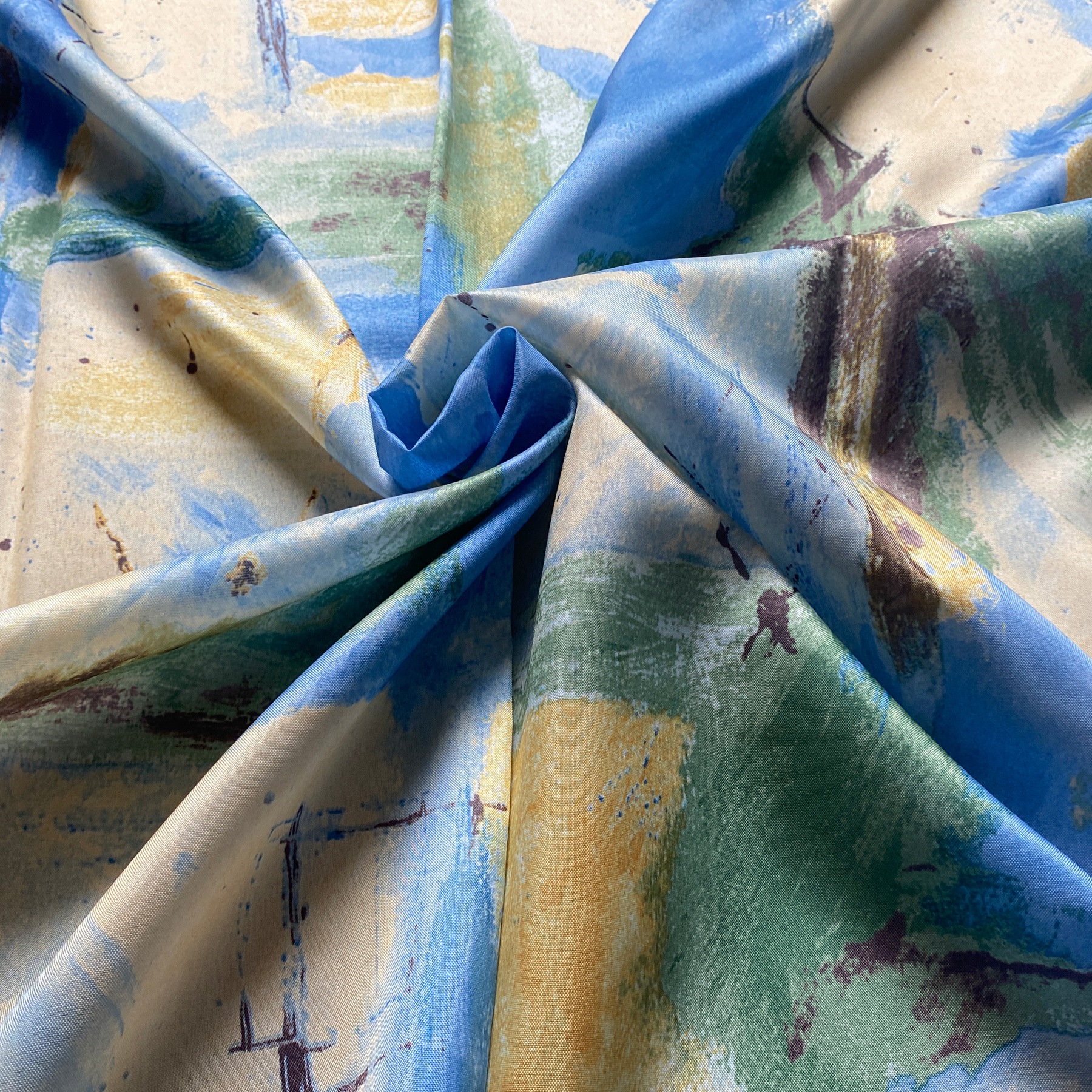 Weckbrodt Vorhang »Matteo«, (1 St.), Satin, bedruckt, leichte Qualität, mit Raffhalter, Gardine, Store