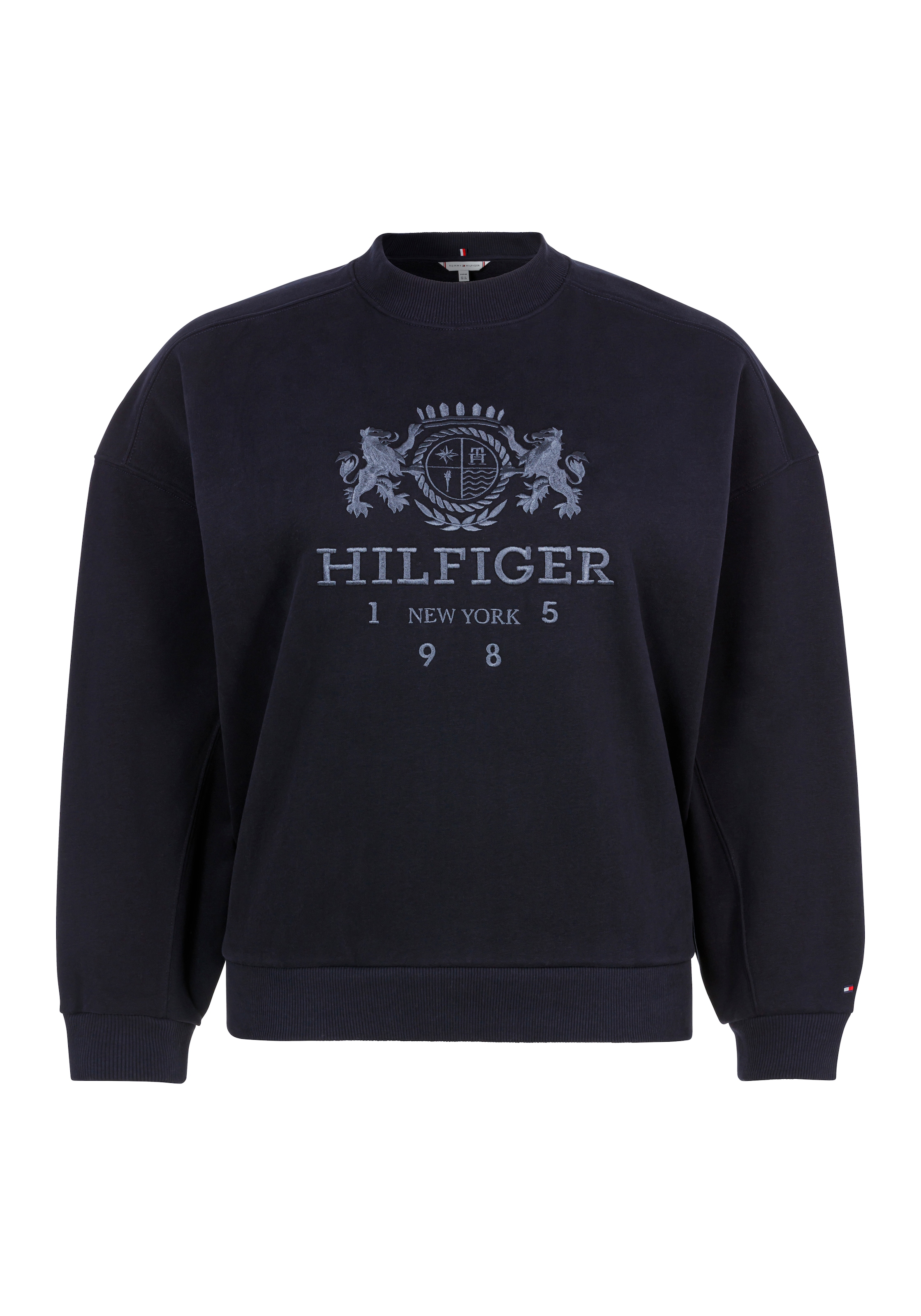 Tommy Hilfiger Curve Sweatshirt »CRV RLX VARSITY CREST SWTSHRT«, in Großen Größen