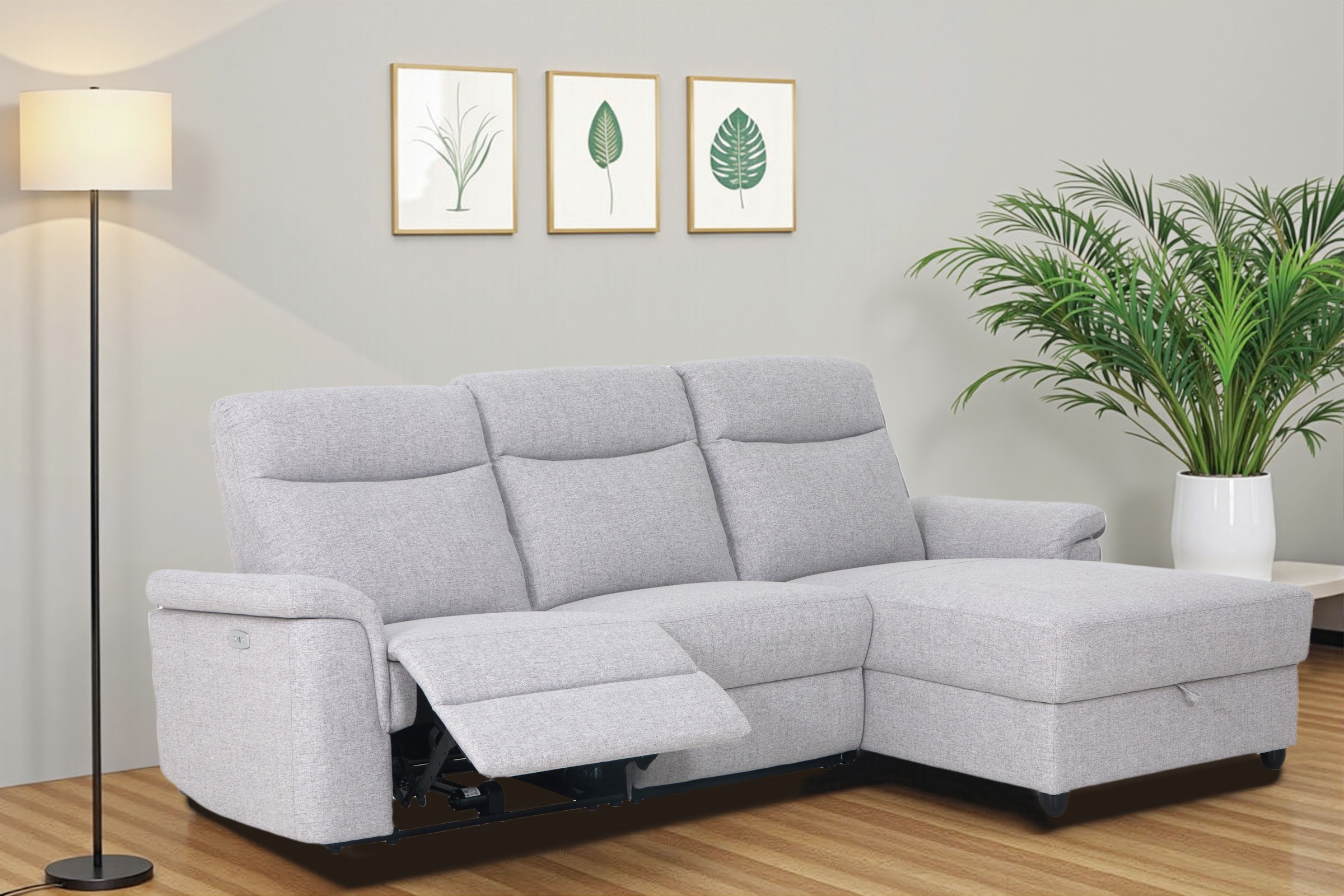 Home affaire Ecksofa »BRIONNE, L-Form, 255cm, manuelle u. elektrische Funkt günstig online kaufen