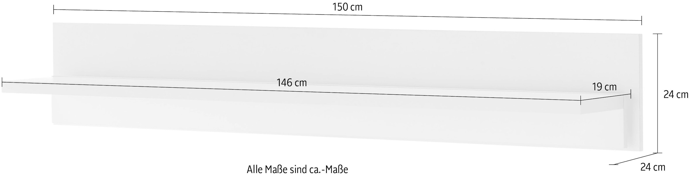 INOSIGN Wandboard »LONG ISLAND«, in moderner Trendfarbe, inklusive Beleuchtung