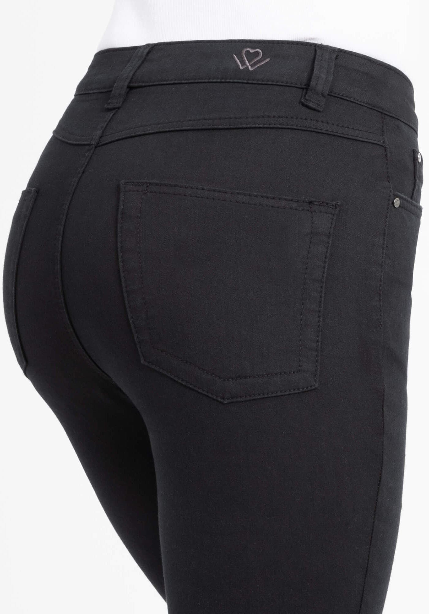 wonderjeans High-waist-Jeans, Hoch geschnitten mit leicht verkürztem Bein