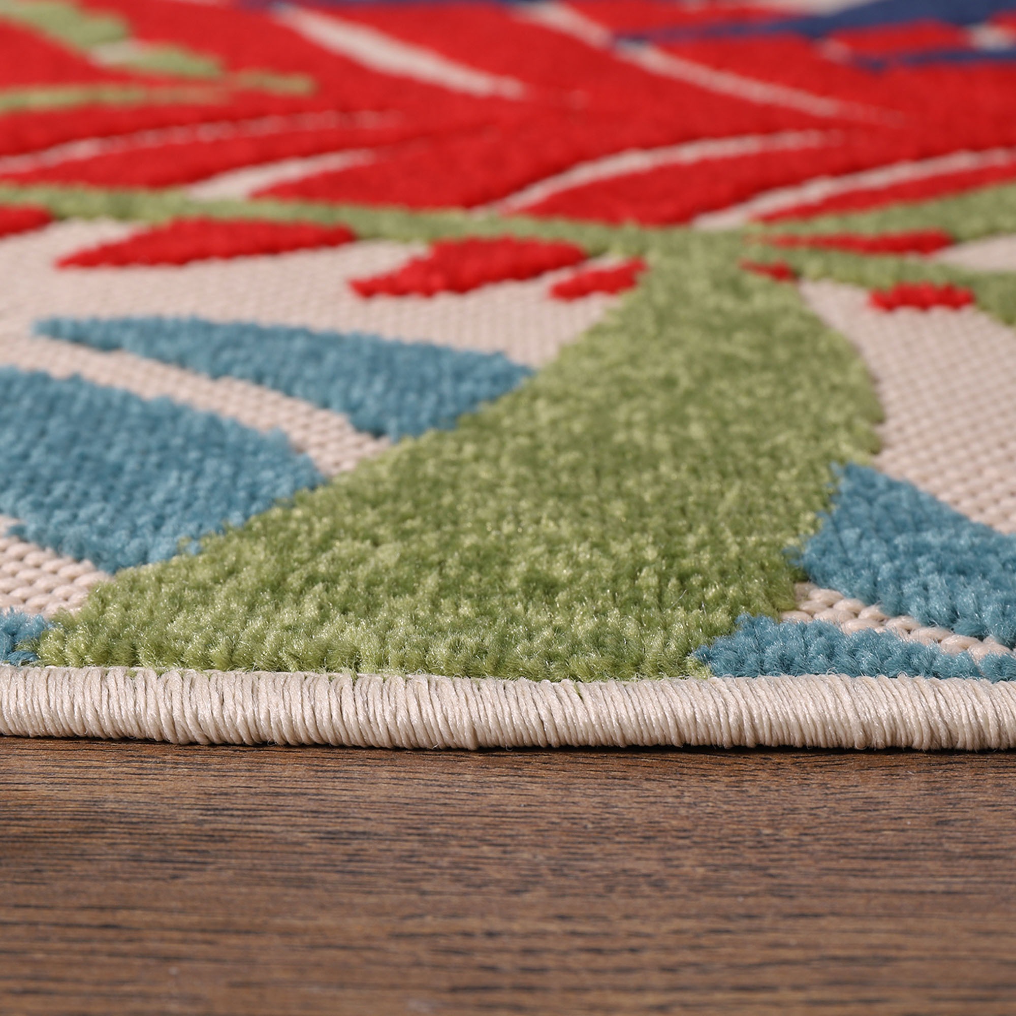 Sanat Teppich »Floral Outdoor«, rund, 6 mm Höhe, In- und Outdoor geeignet, florales Design, Balkon, Terasse