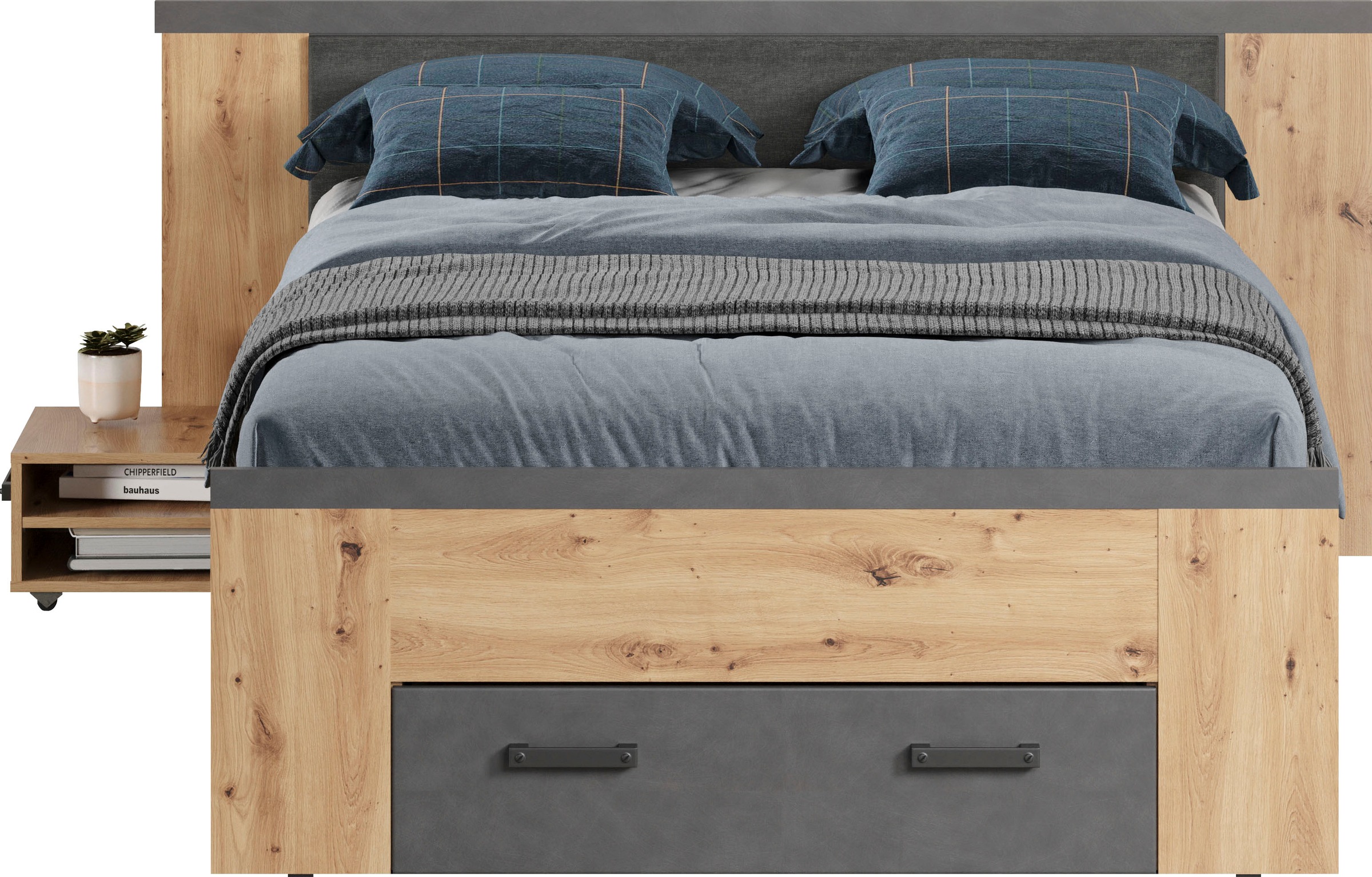 Home affaire Stauraumbett »Ambres« 1 Stk. tlg. ausziehbare Bettkästen, Fäch günstig online kaufen