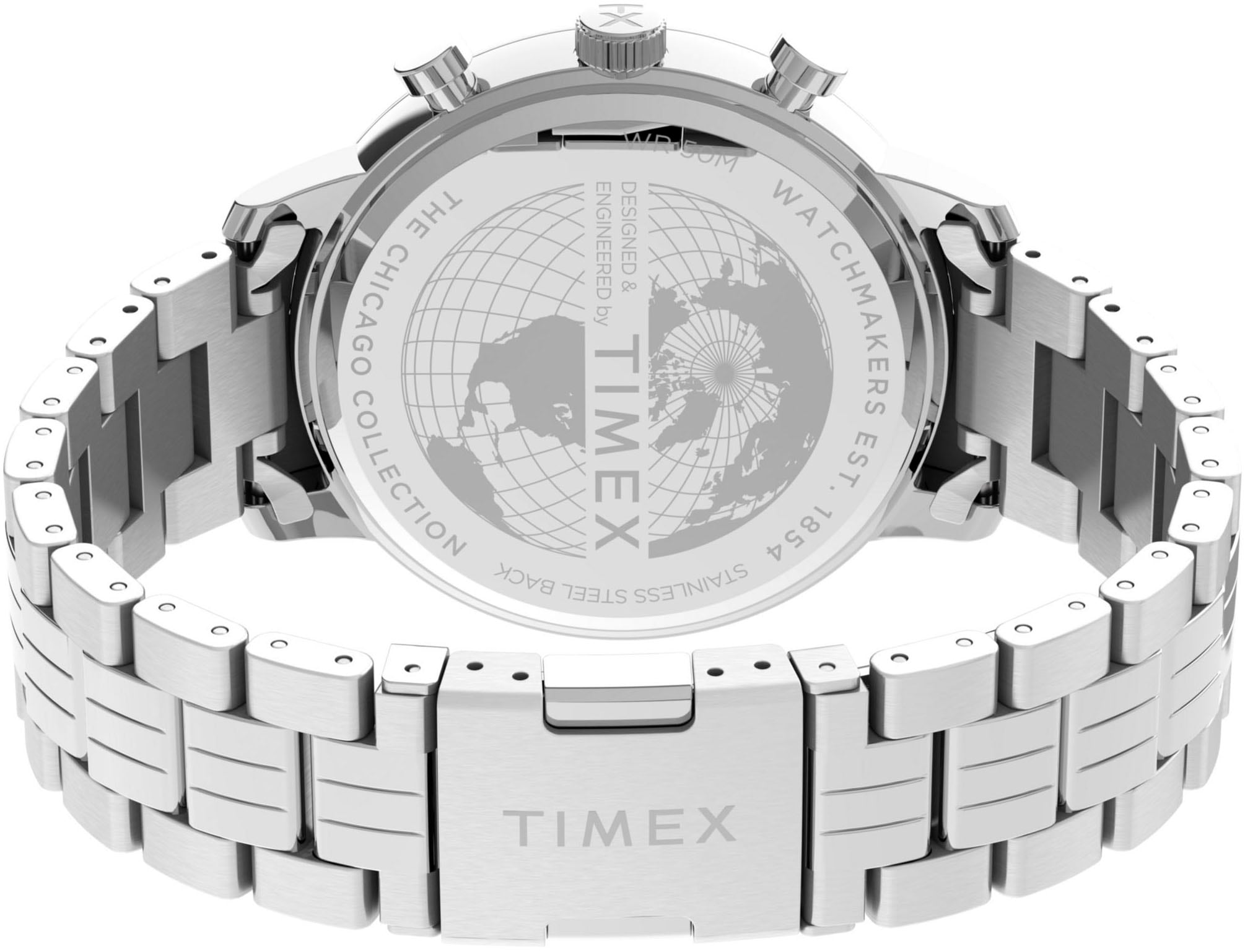 Timex Chronograph »CHICAGO«, Quarzuhr, Armbanduhr, Herren, Datum, Stoppfunktion, 12/24-Std.-Anzeige