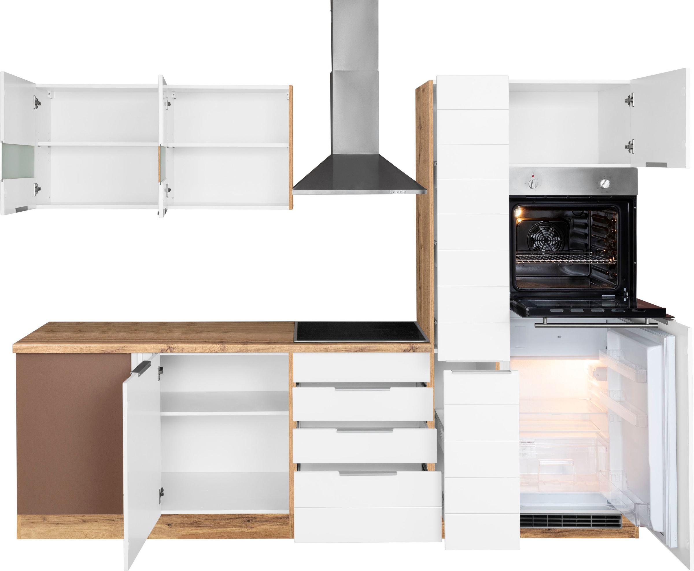 KOCHSTATION Winkelküche »KS-Luhe«, Stellbreite 240x270 cm, wahlweise mit oder ohne E-Geräten, MDF-Fronten
