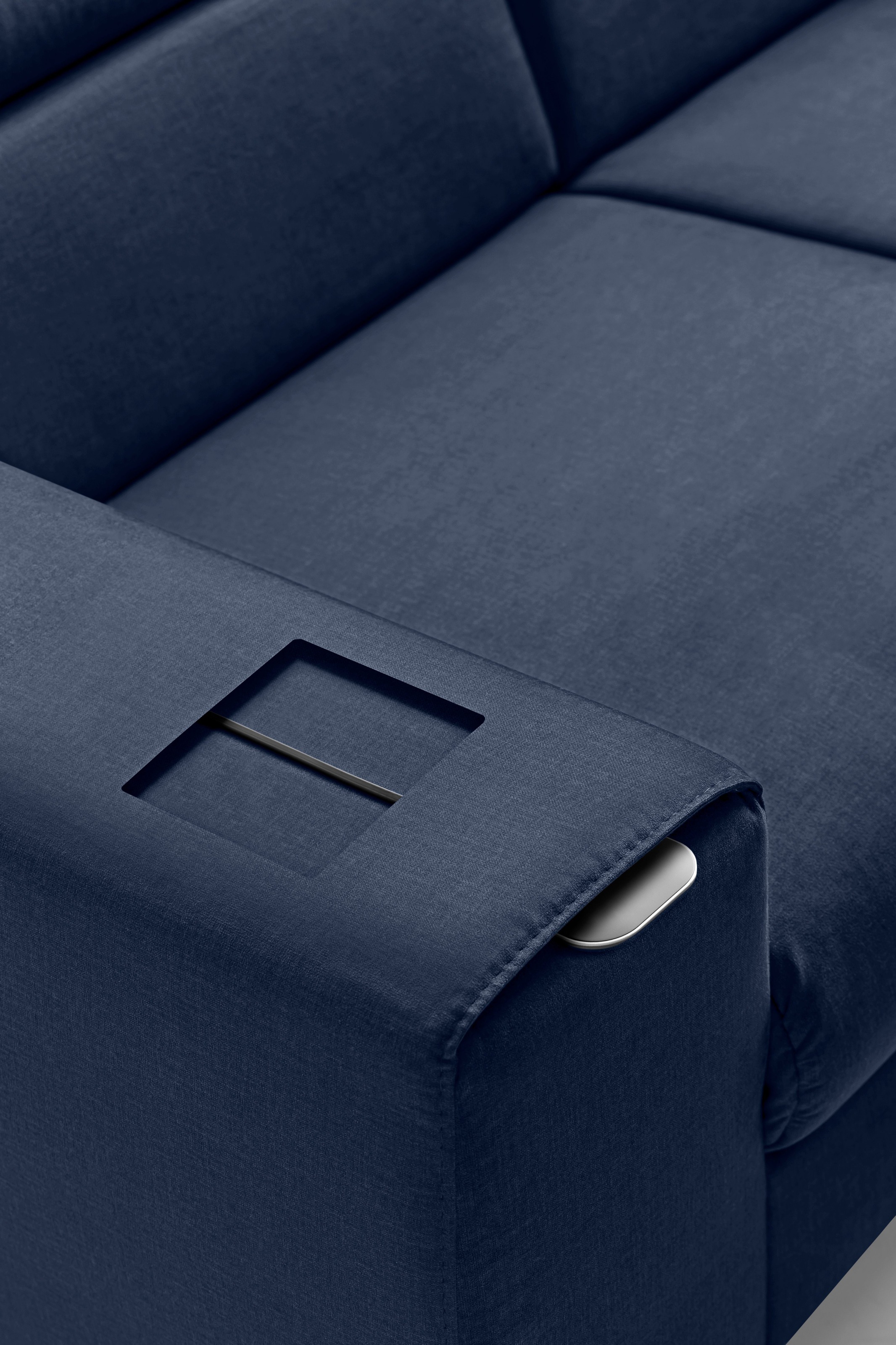 COTTA Polstergarnitur »Morven L-Form«, (Set), Set bestehend aus: Ecksofa mit Kopfteilverstellung & Hocker