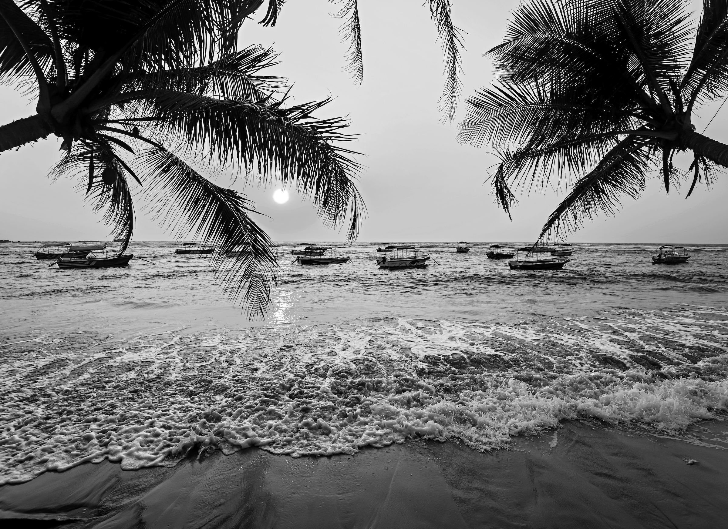 Papermoon Fototapete »Strand Schwarz & Weiß« günstig online kaufen