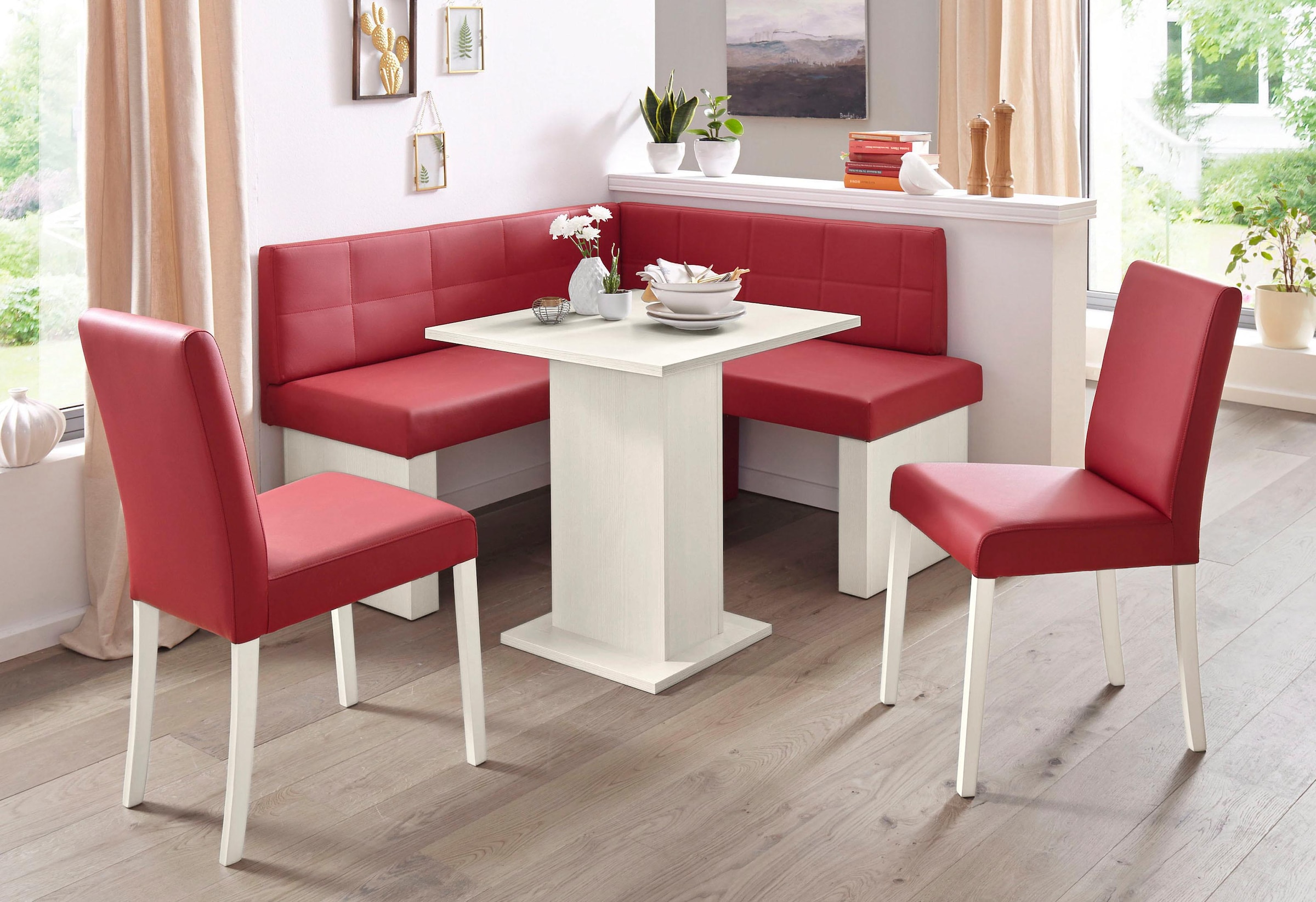 massivline&more Eckbankgruppe »Anna 2« Set, 4 Stk. tlg. mit 2 Stühlen mit m günstig online kaufen