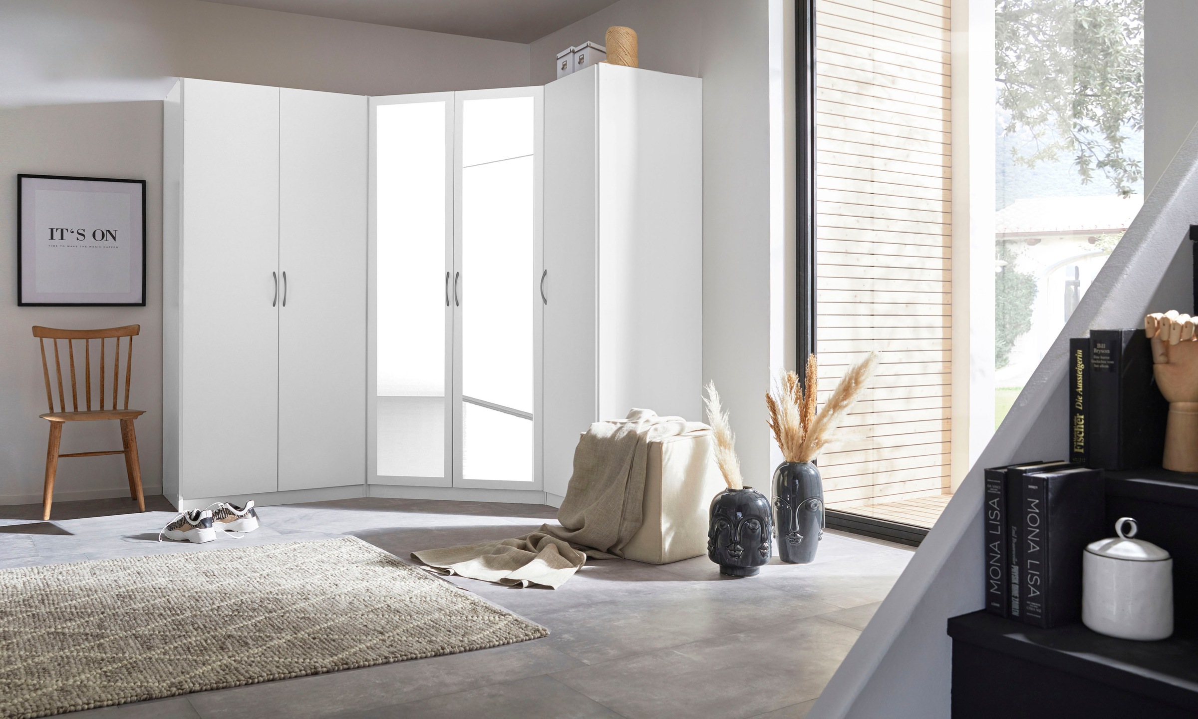 Wimex Eckkleiderschrank "Bitburg" mit Spiegel günstig online kaufen