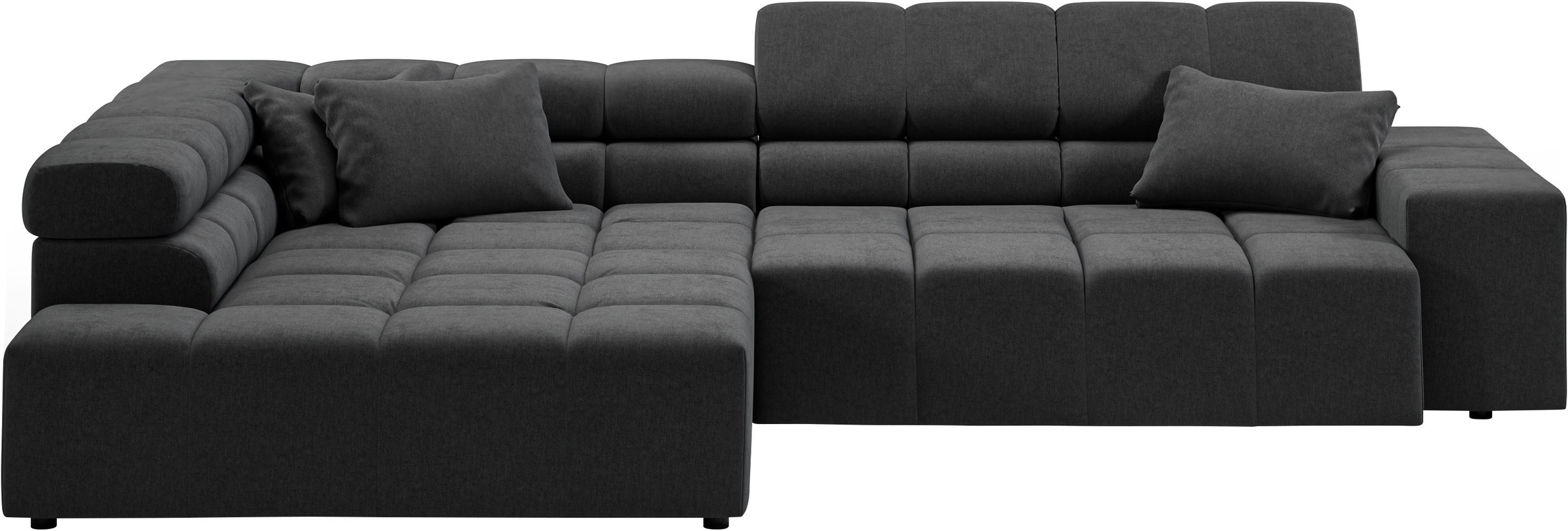 INOSIGN Ecksofa "Ancona incl. Kopfteilverstellung, Zierkissen Breite 319cm, günstig online kaufen