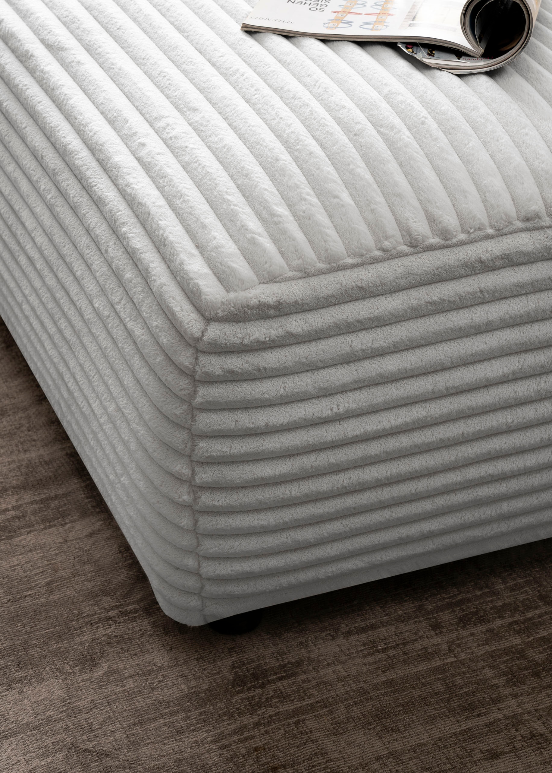 andas Polsterecke »BAKELS, Ecksofa-Set mit Hocker, L-Form mit Schlaffunktion«, Ecksofa-Set (incl. Hocker) im trendigen Megacord