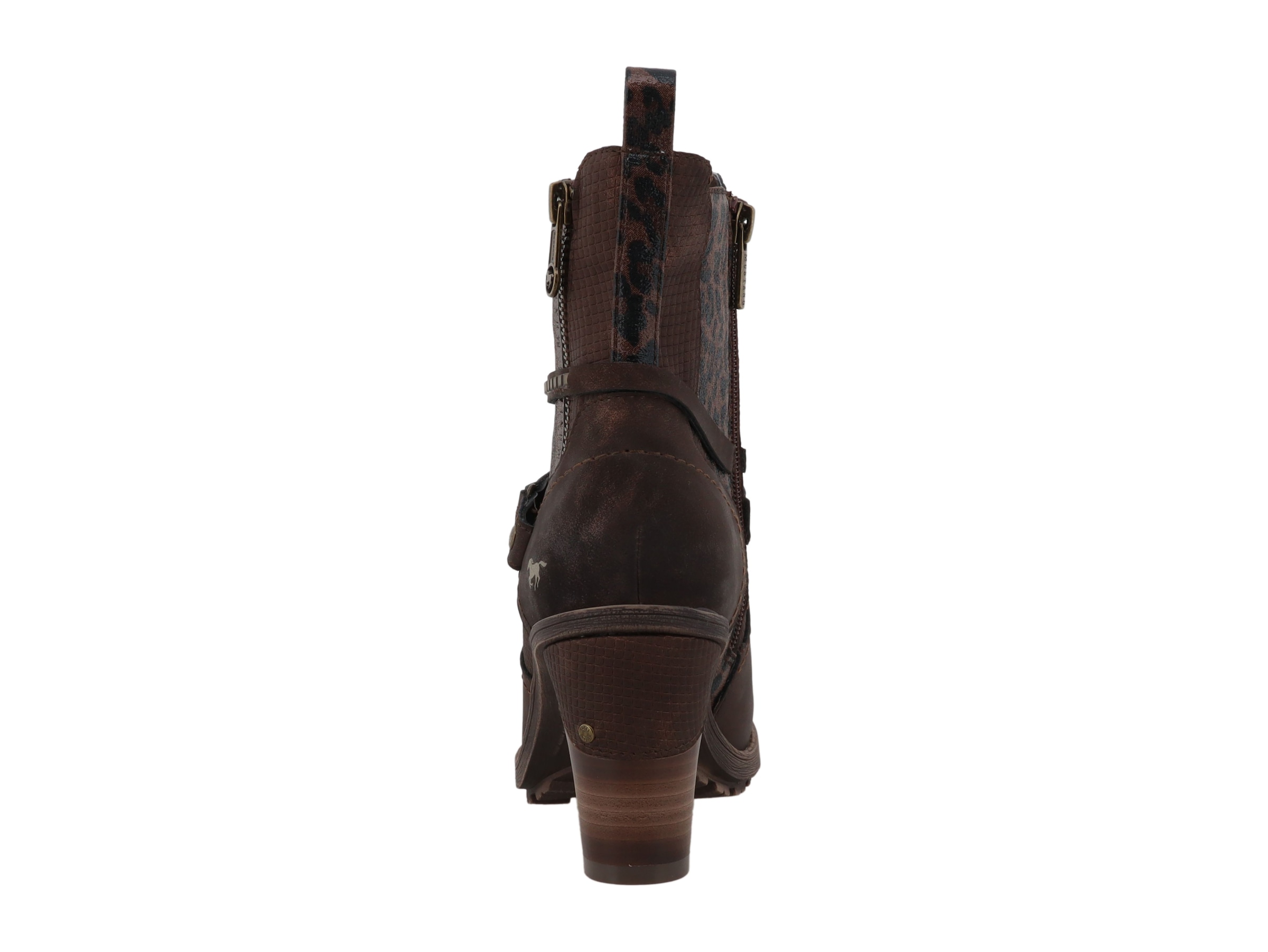 Mustang Shoes Stiefelette »Mode-Stiefel«  Blockabsatz, Boots mit Kontrastbesätzen und Zierriemen
