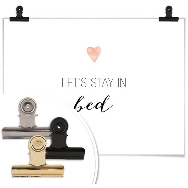 Wall-Art Poster »Let's stay in bed«, Schriftzug, (1 St.), Poster, Wandbild,  Bild, Wandposter auf Rechnung bestellen