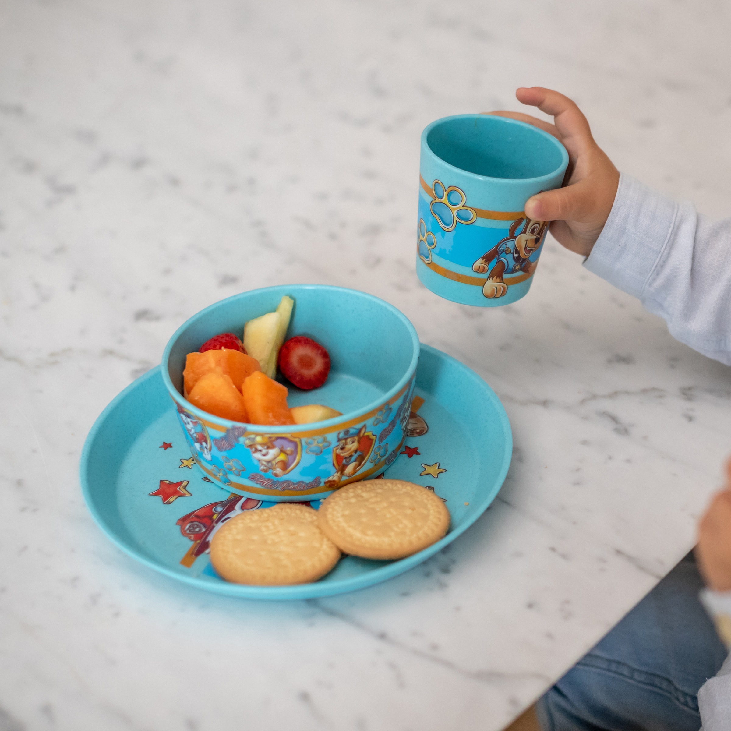 KOZIOL Kindergeschirr-Set »CONNECT PAW PATROL«, (Set, 3 tlg., je 1 Kinderbecher, Kinderschale, Kinderteller), Made in Germany, 3 Teile, für 1 Person