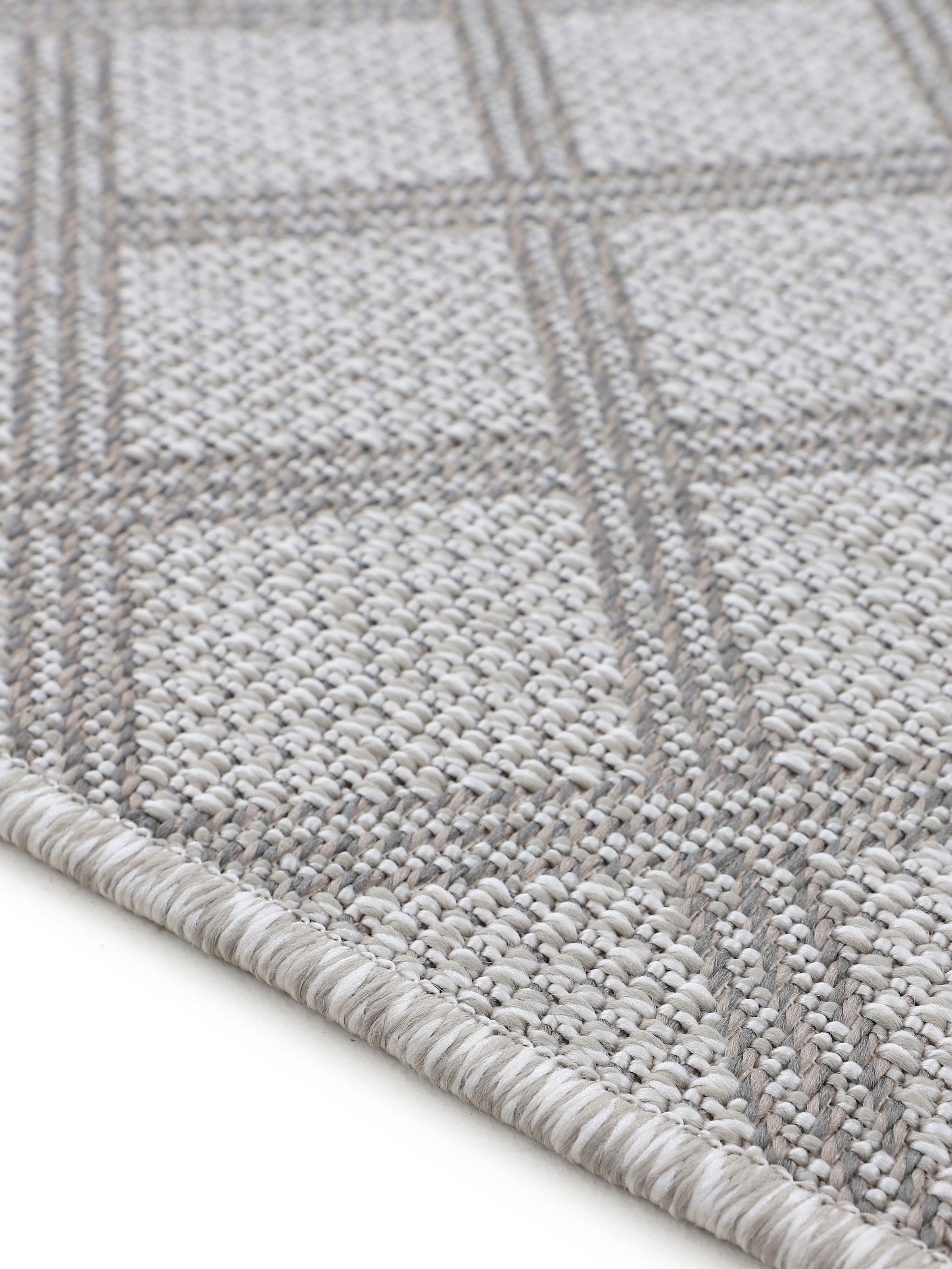 carpetfine Teppich »Boho 104«, rund, 4 mm Höhe, robustes Flachgewebe, Sisal Optik, UV-beständig, Außenbereich