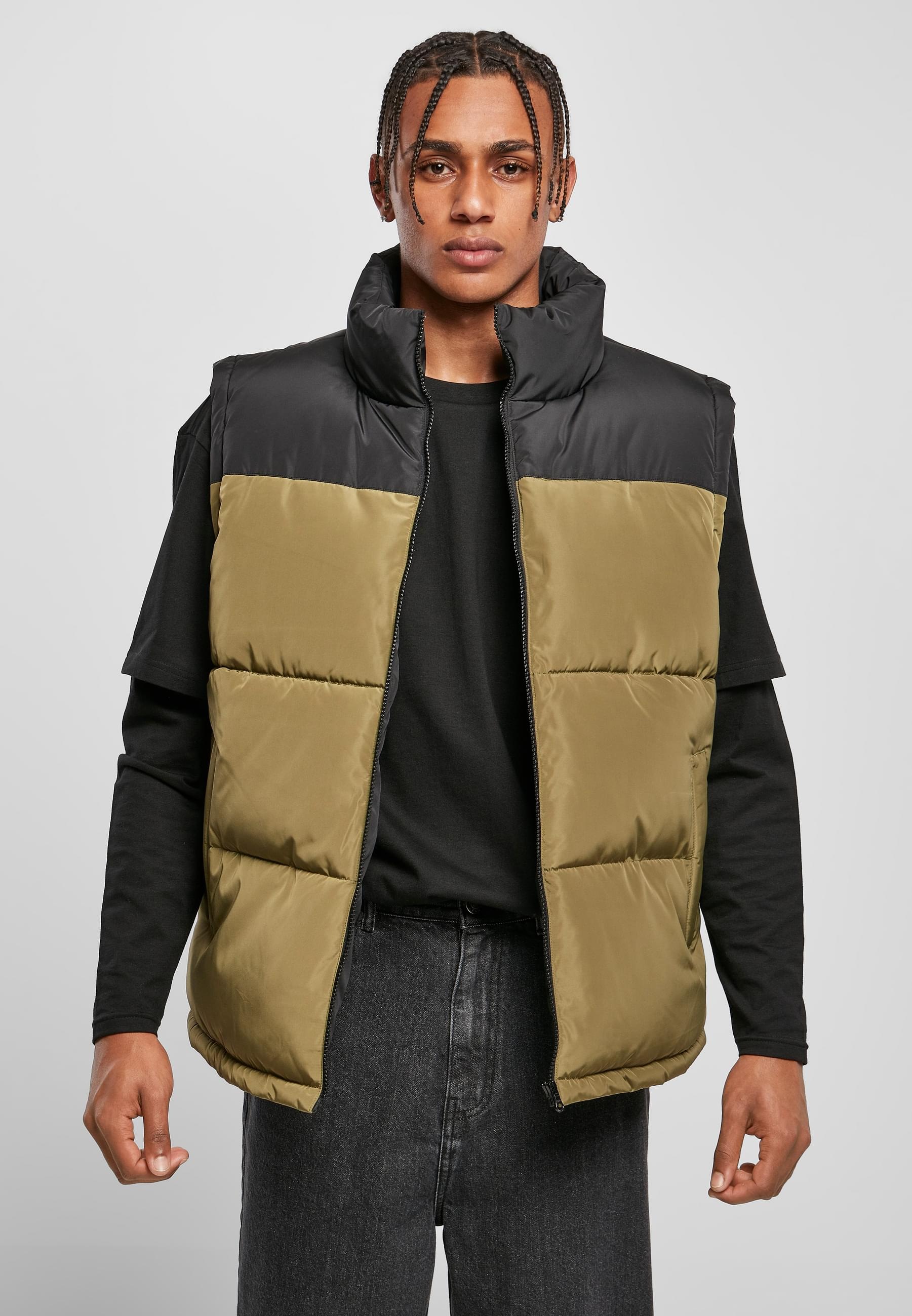 URBAN CLASSICS Jerseyweste »Urban Classics Herren Block Puffer Vest« 1 Stk.