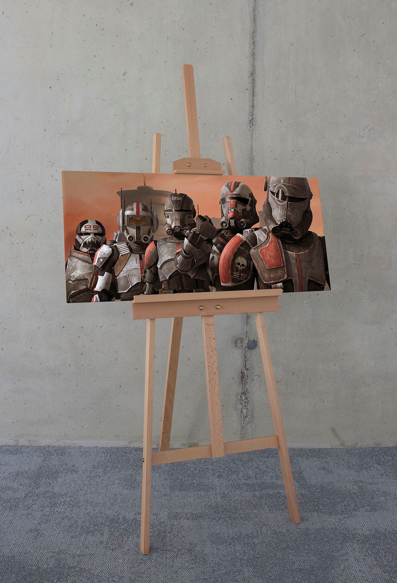 Komar Leinwandbild »Star Wars Bad Batch Squad - Größe 90 x 40 cm«, Disney, (1 St., 90 x 40 cm (Breite x Höhe), Keilrahmenbild mit Echtholzrahmen, Kinderzimmer