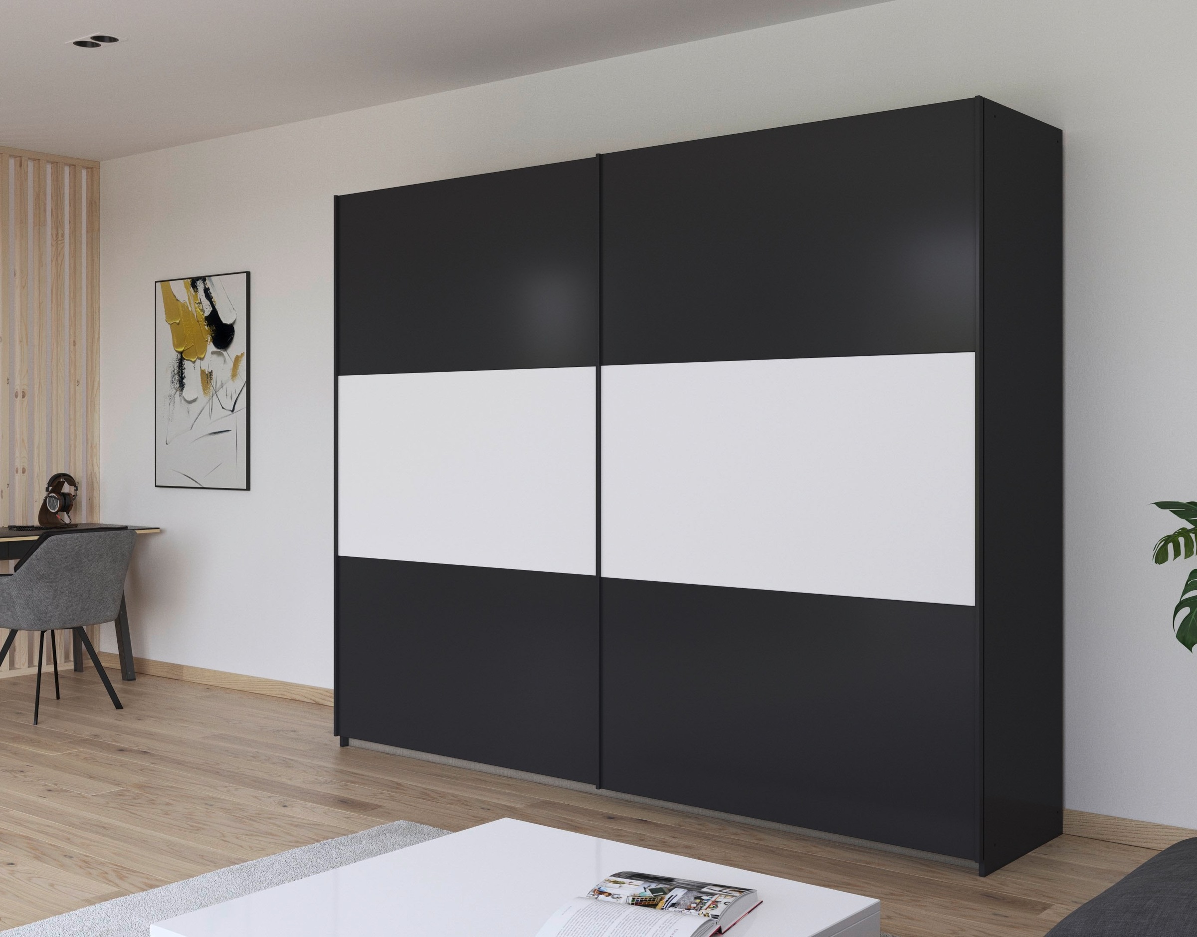 rauch Schwebetürenschrank »Kleiderschrank Schrank Garderobe Garderobenschrank Wäscheschrank NEO«, (in 3 verschiedenen Ausstattungen BASIC/CLASSIC/PREMIUM), mit großzügigem Stauraum und vielfältigen Farbkombinationen