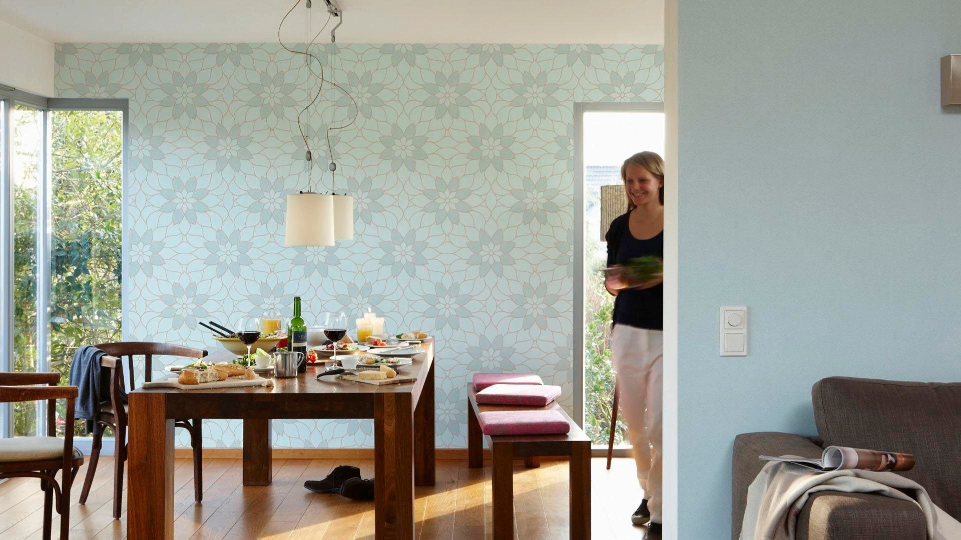 living walls Vliestapete »Neue Bude 2.0«, floral-botanisch-Wald, Modern Tapete Blumen Tapeten Wohnzimmer Schlafzimmer Küche modern Büro