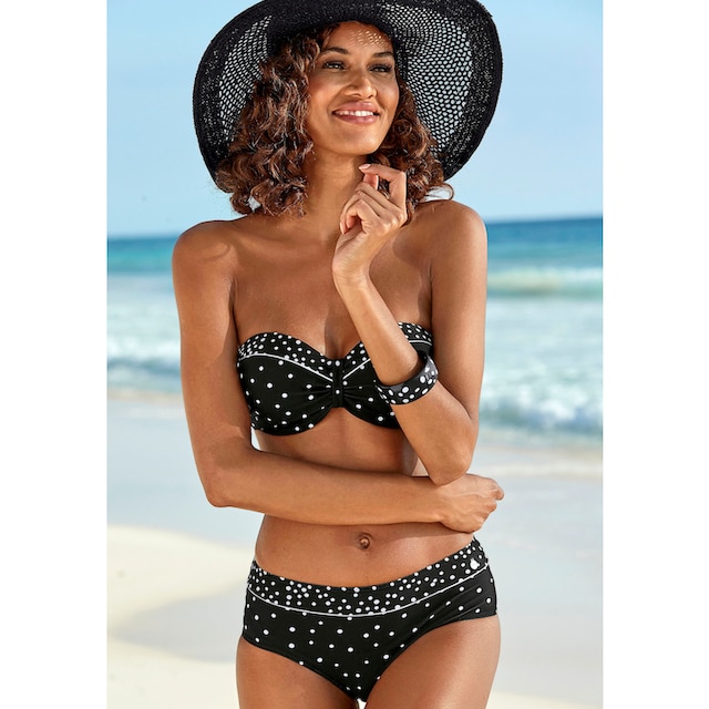 LASCANA Bügel-Bandeau-Bikini-Top »Leona«, mit Pünktchenprint online  bestellen | Bügel-Bikinis