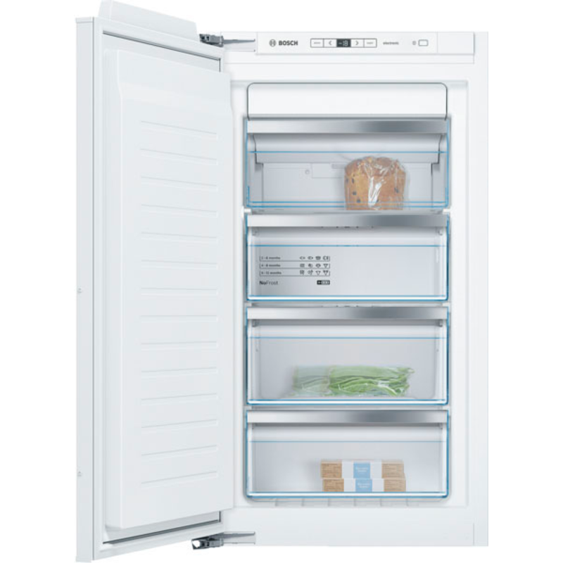 BOSCH Einbaugefrierschrank 6 »GIN31ACE0« 102, 1 cm hoch 55, 8 cm breit weiß Der NoFrost Gefrierschrank mit elektronischer Temperaturregelung: lässt...