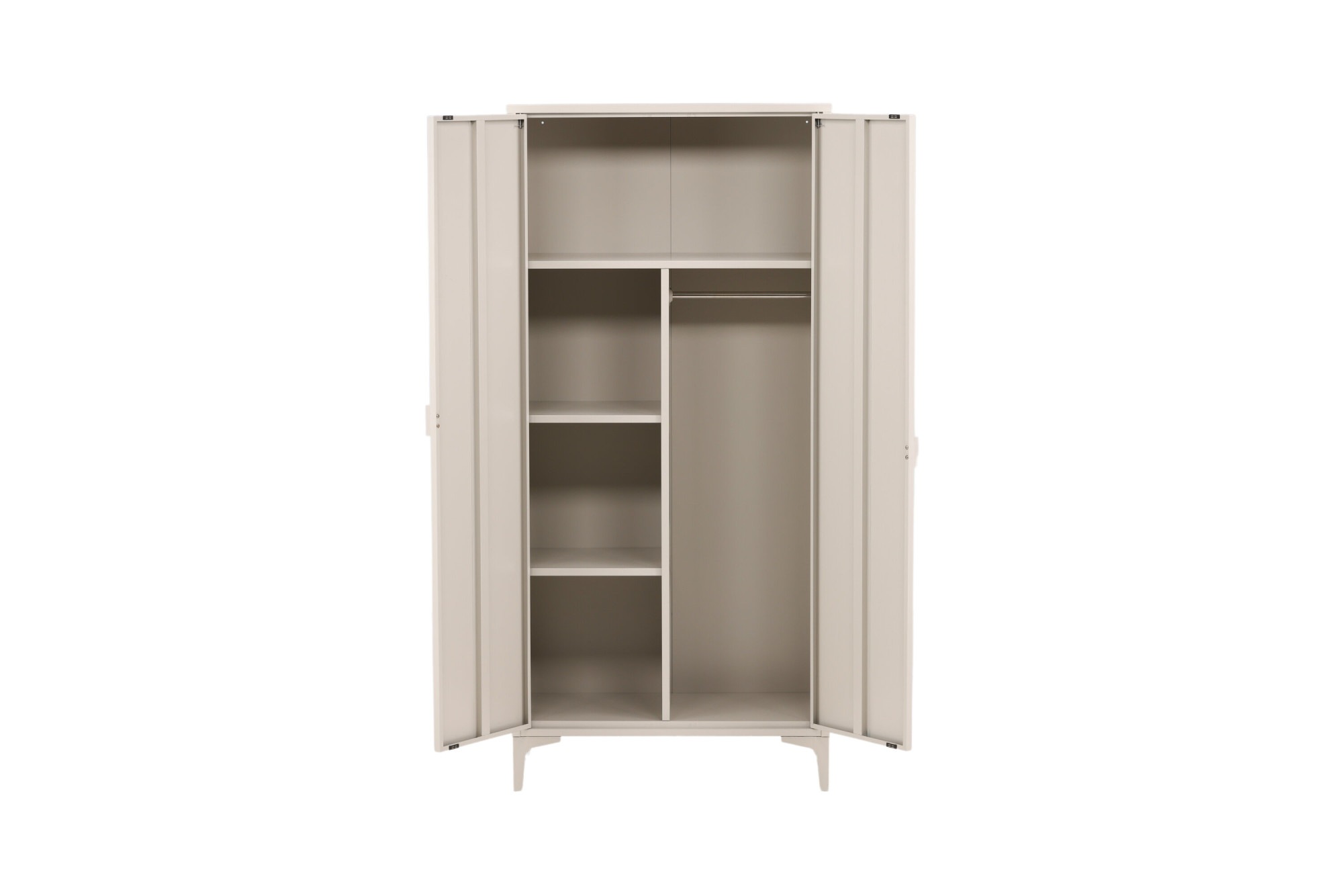 Venture Home Garderobenschrank »Piring, Stauraumschrank aus Stahl, 2 Türen, Höhe 183 cm« Garderobenschrank, Pulverbeschichtung, Stange, Einlegeböden, modern