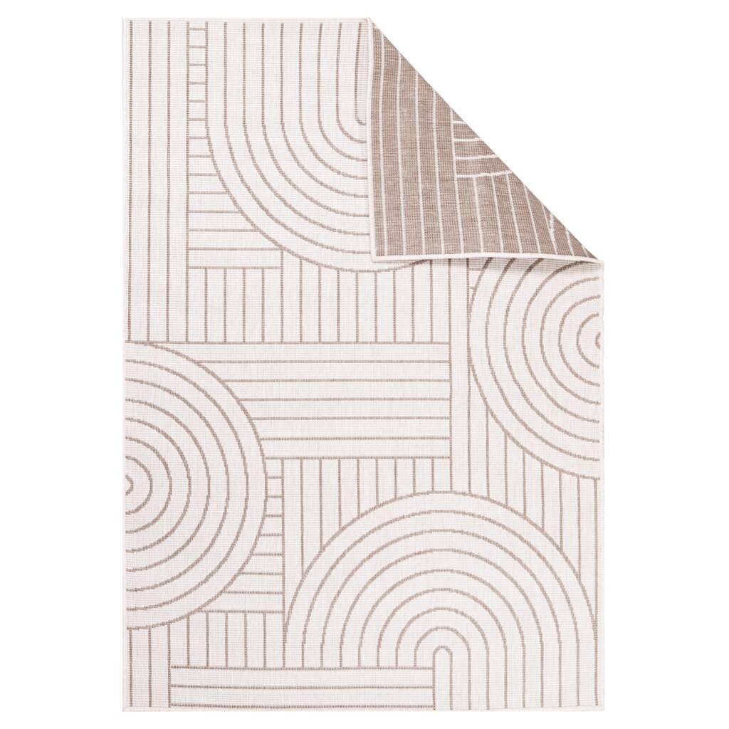 Carpet City Outdoorteppich »DUO RUG 5842«, rechteckig, 5 mm Höhe, Wendeteppich Wetterfest In- & Outdoor, Balkon, Terrasse, Wohnzimmer