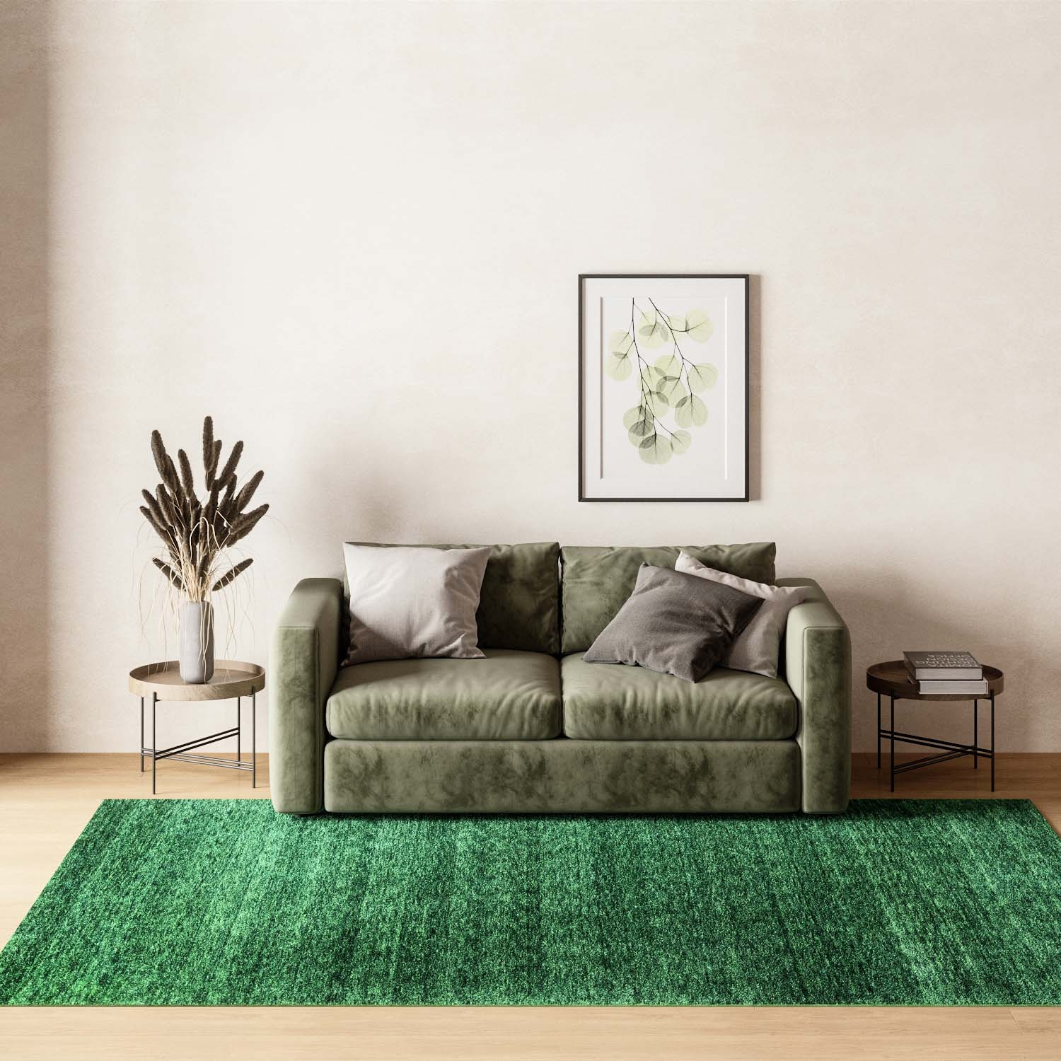 morgenland Wollteppich »Uni - Gabbeh Teppich - Softy«, rechteckig, 1,6 mm Höhe, Gabbeh Optik, Uni Farben, reine Wolle, sehr weicher Flor, Wohnzimmer