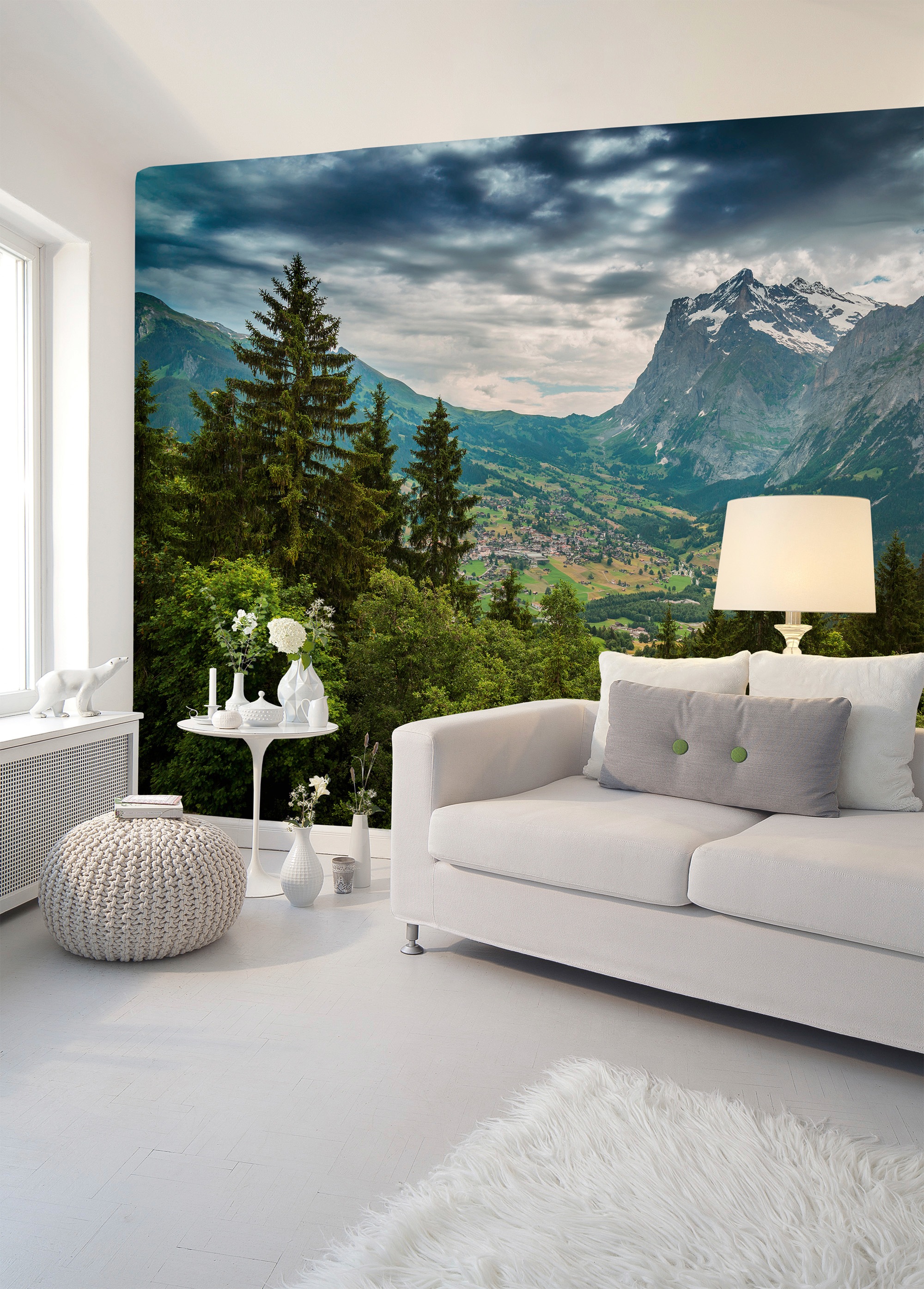 living walls Fototapete »Designwalls Mountain Views«, Vlies, Wand, Schräge, Decke