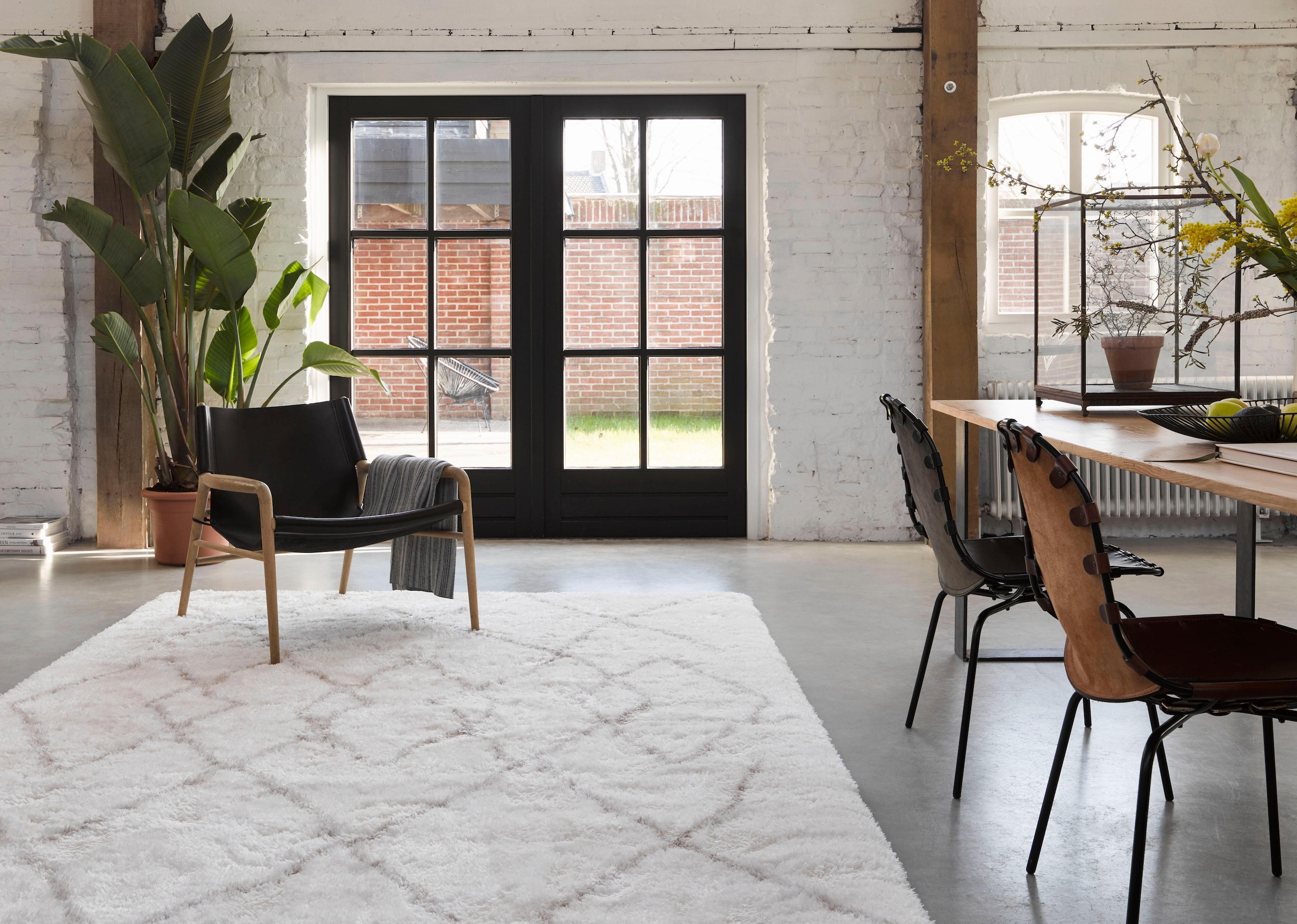 Wecon home Hochflor-Teppich »Afella«, rechteckig, 50 mm Höhe, Wohnzimmer