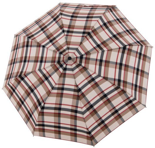 DOPPLER Langregenschirm »Carbonsteel Long AC, karo beige« beige