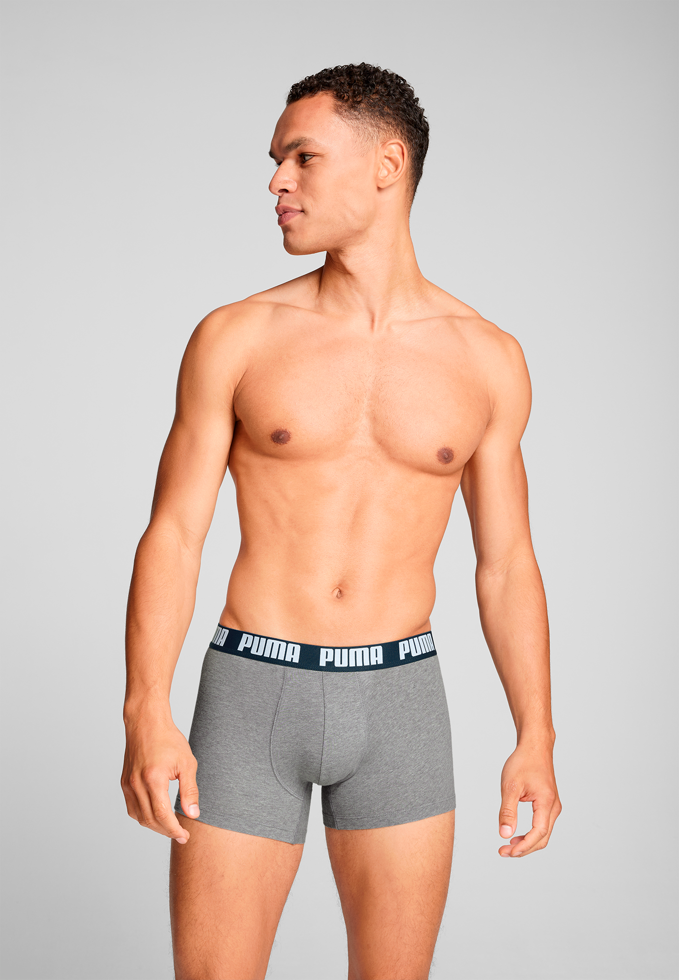 PUMA Boxershorts »PUMA MEN EVERYDAY BASIC BOXERS 2P«, (2er Pack), mit Logobund