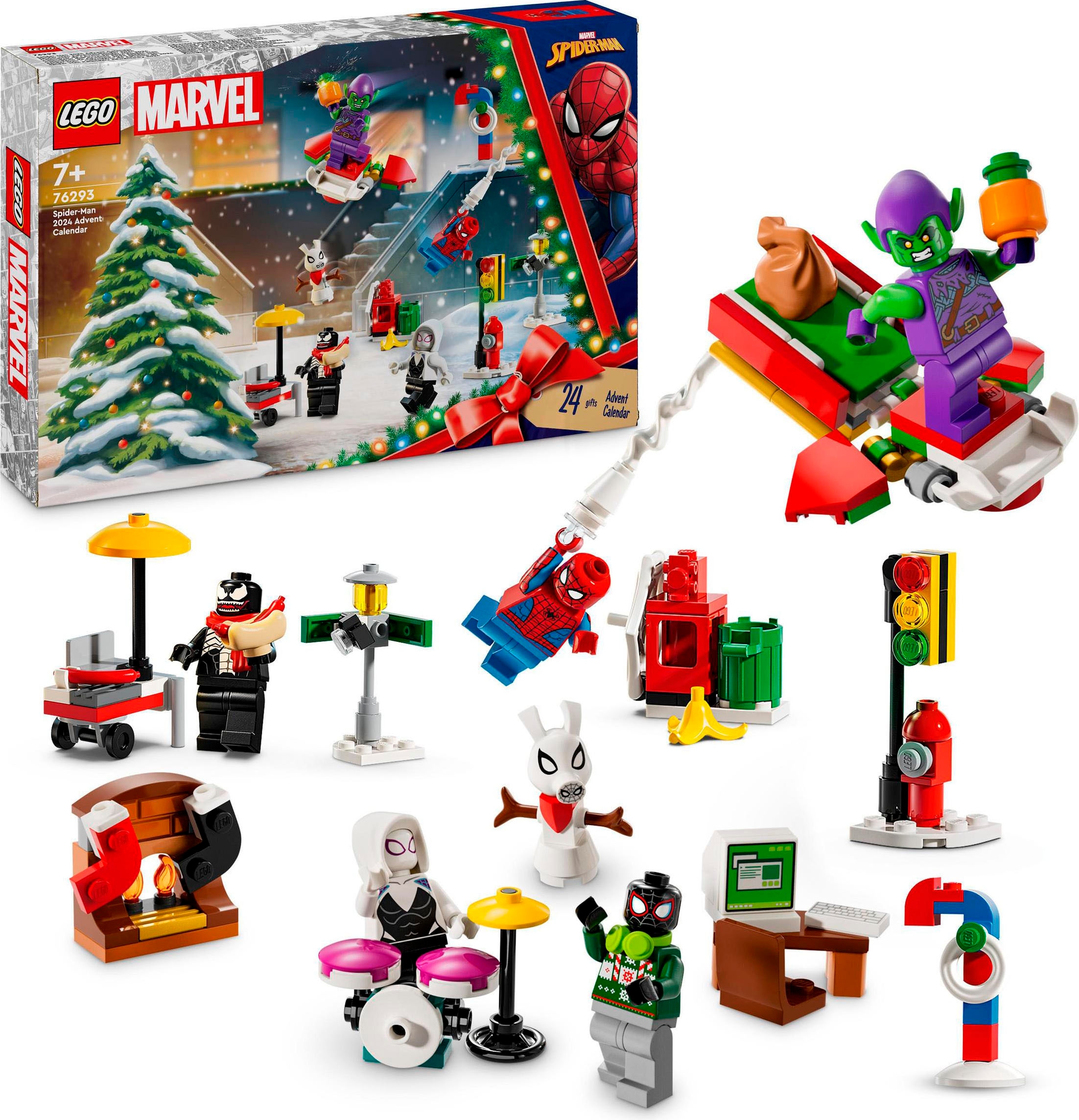 LEGO® Spielzeug-Adventskalender »Spielbausteine, Spider-Man 2024 (76293), LEGO® Super Heroes«, ab 7 Jahren, Made in Europe